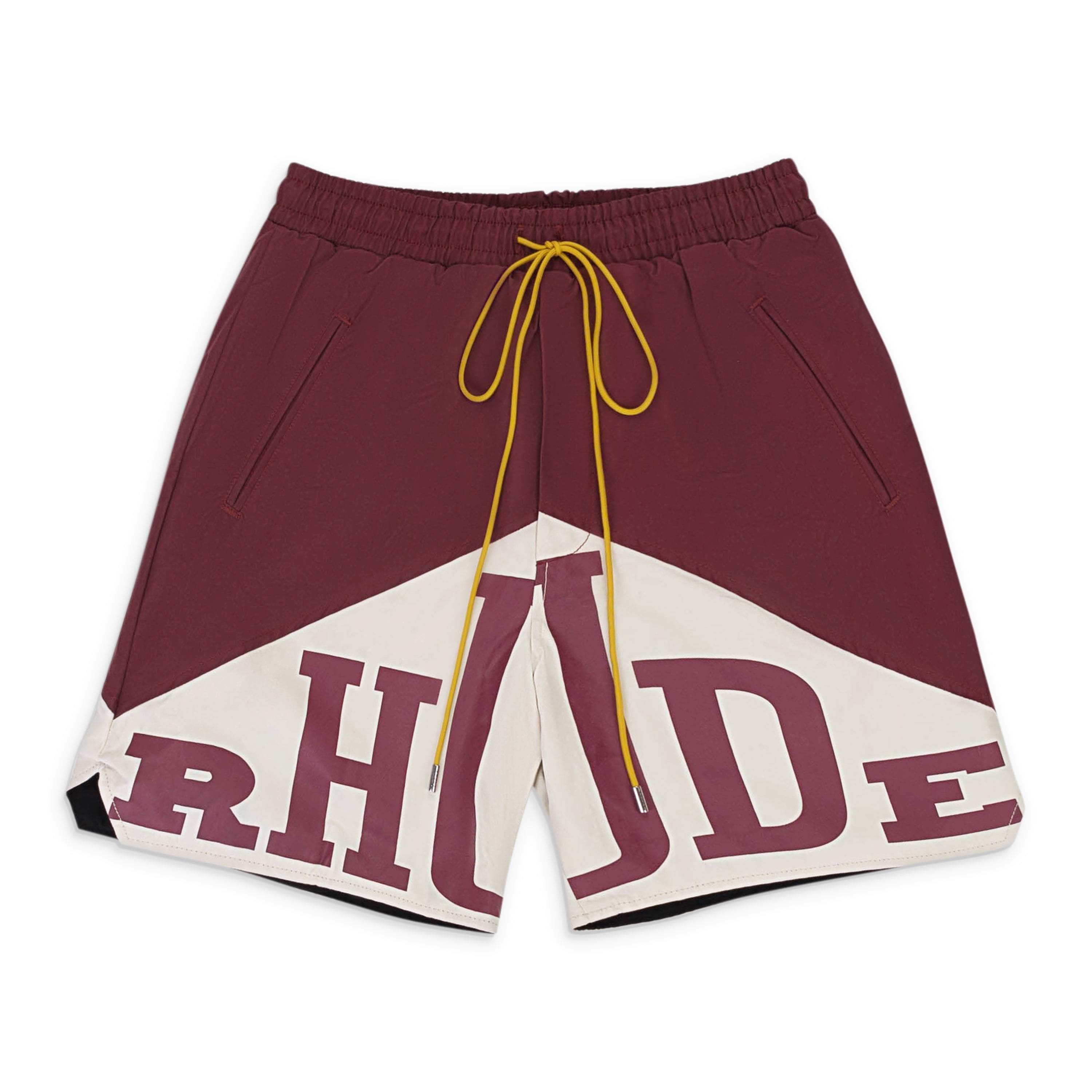 Rhude RHD-XBTM-0101/L NWT RHUDE YACHTING MAROON/OFF-WHITE SHORTS SIZE L $535 RHD-XBTM-0101/L