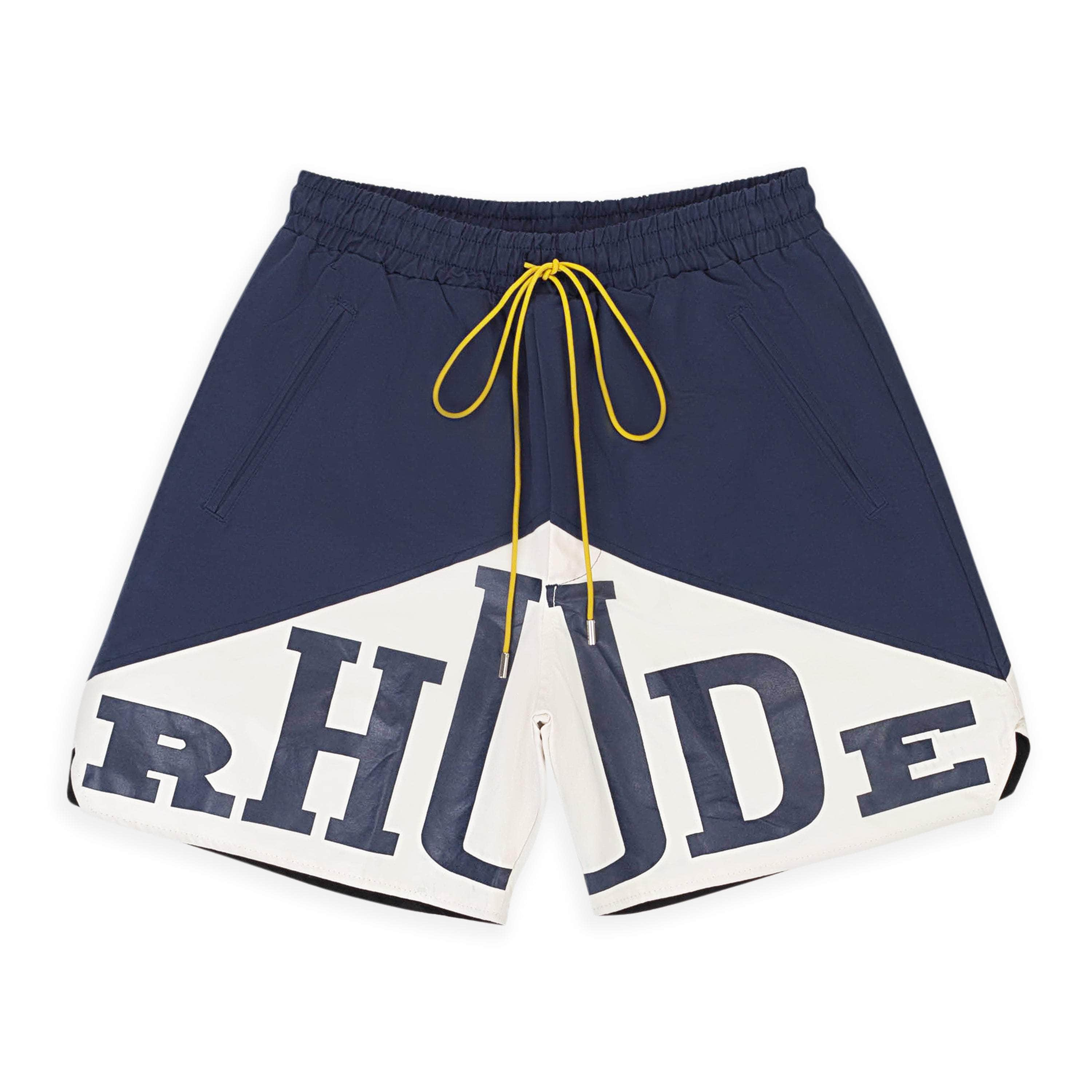 Rhude RHD-XBTM-0103/L NWT RHUDE YACHTING NAVY/CREAM SHORTS SIZE L $535 RHD-XBTM-0103/L