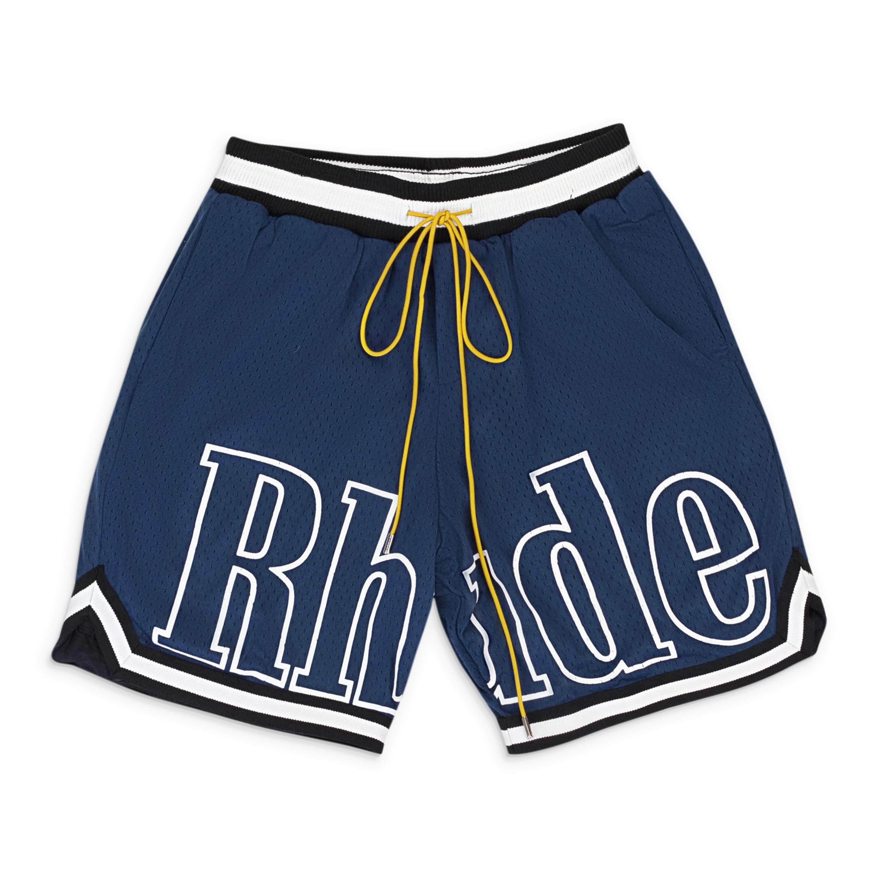 Rhude RHD-XBTM-0105/M NWT RHUDE COURT LOGO NAVY SHORTS SIZE M $505 RHD-XBTM-0105/M