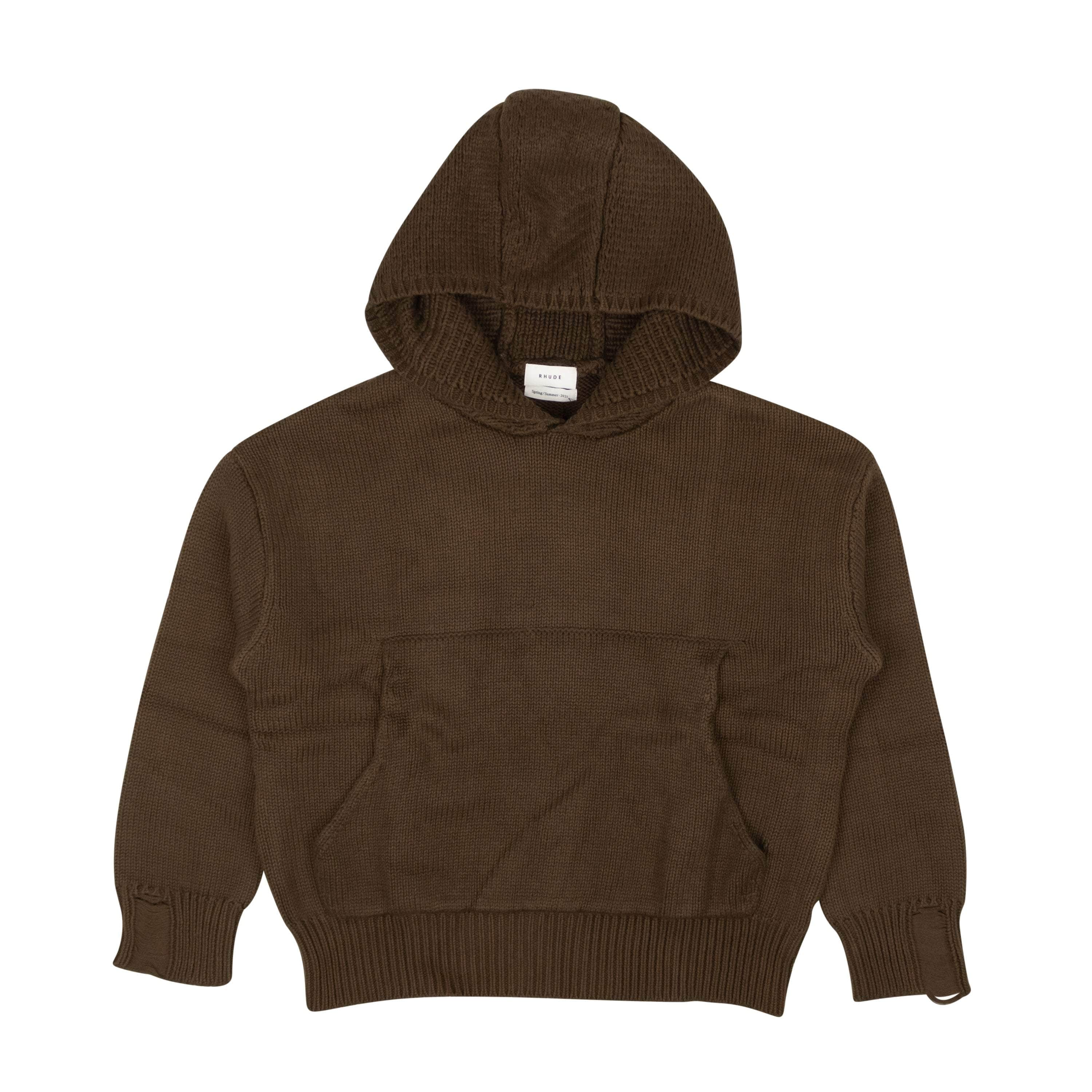 Rhude RHD-XHDS-0013/S NWT RHUDE Brown Cotton Knit Laze Pullover Sweatshirt Size S $1125 RHD-XHDS-0013/S