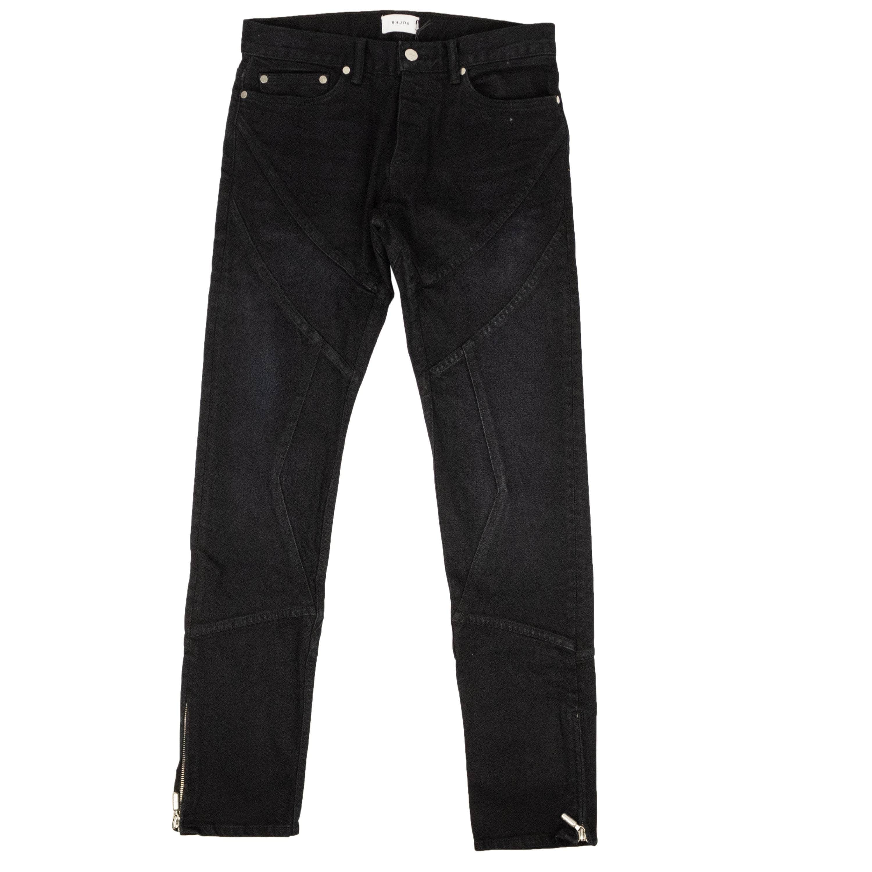 Rhude RHD-XJNS-0009/30 NWT RHUDE Black Rhoadster Denim Straight Leg Pants Size 30/40 $740 RHD-XJNS-0009/30