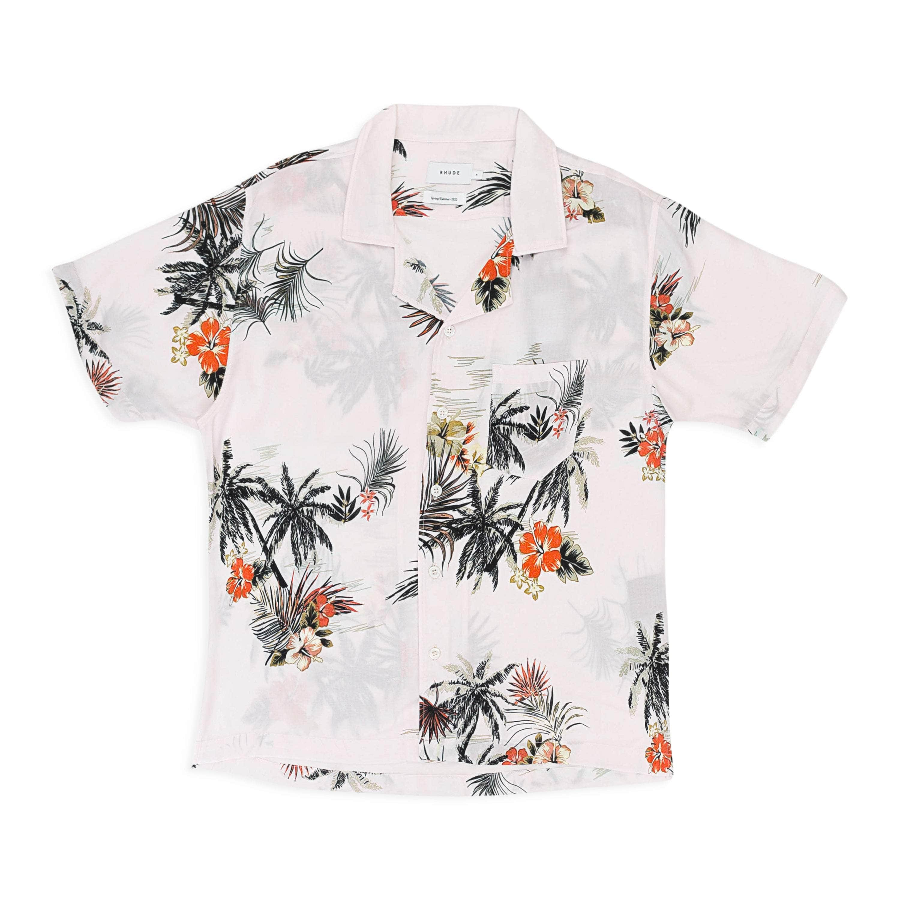 Rhude RHD-XTPS-0075/L NWT RHUDE HAWAIIAN PINK/ MULTI BUTTON-UP SHIRT SIZE L $545 RHD-XTPS-0075/L