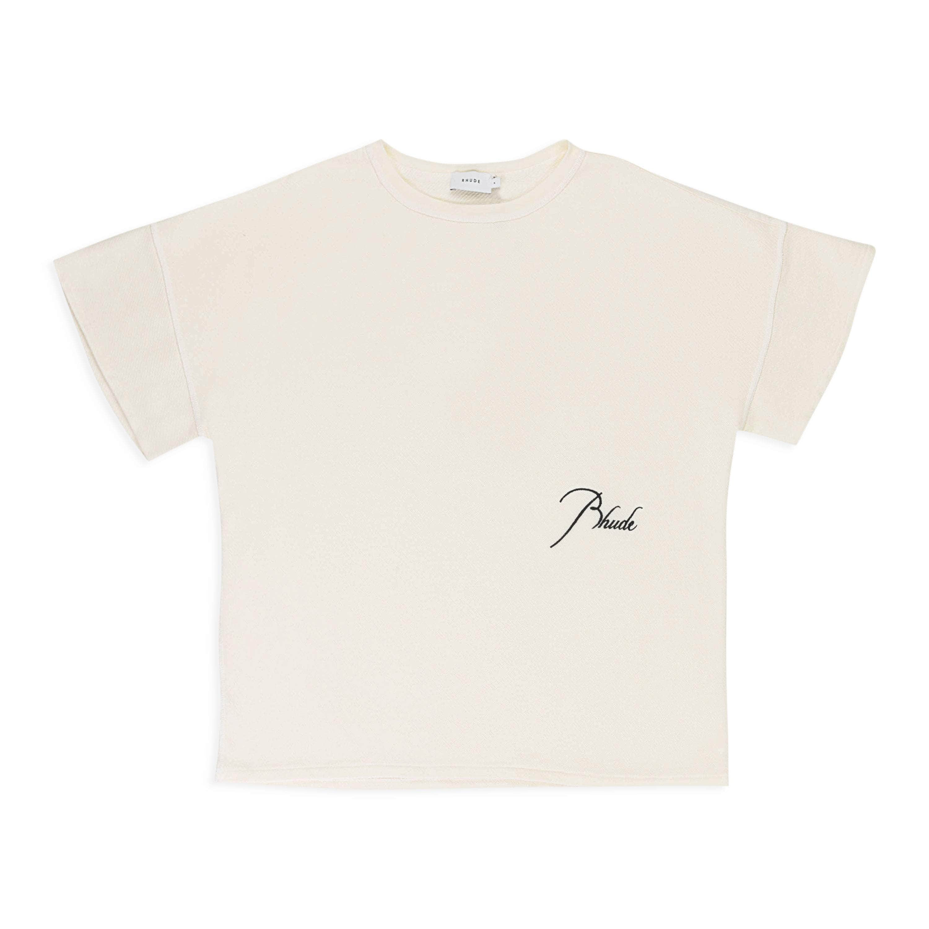 Rhude RHD-XTSH-0086/M NWT RHUDE PIQUE REVERSE TEE OFF-WHITE T-SHIRT SIZE M $250 RHD-XTSH-0086/M