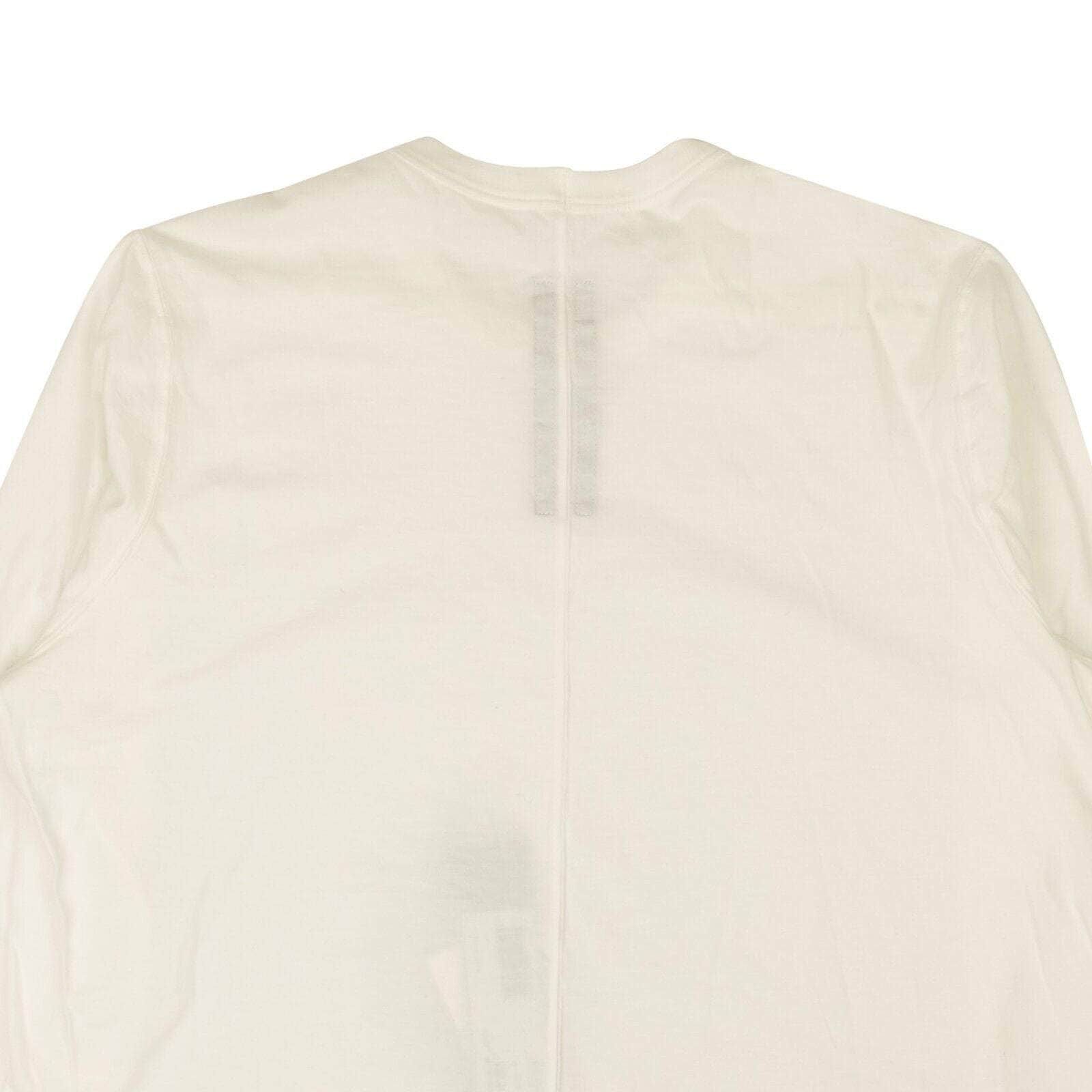 Rick Owens 250-500, channelenable-all, chicmi, couponcollection, gender-mens, main-clothing, mens-shoes, rick-owens, size-m M Milk White Level Cotton Long Sleeve T-Shirt ROW-XTSH-0028/M ROW-XTSH-0028/M