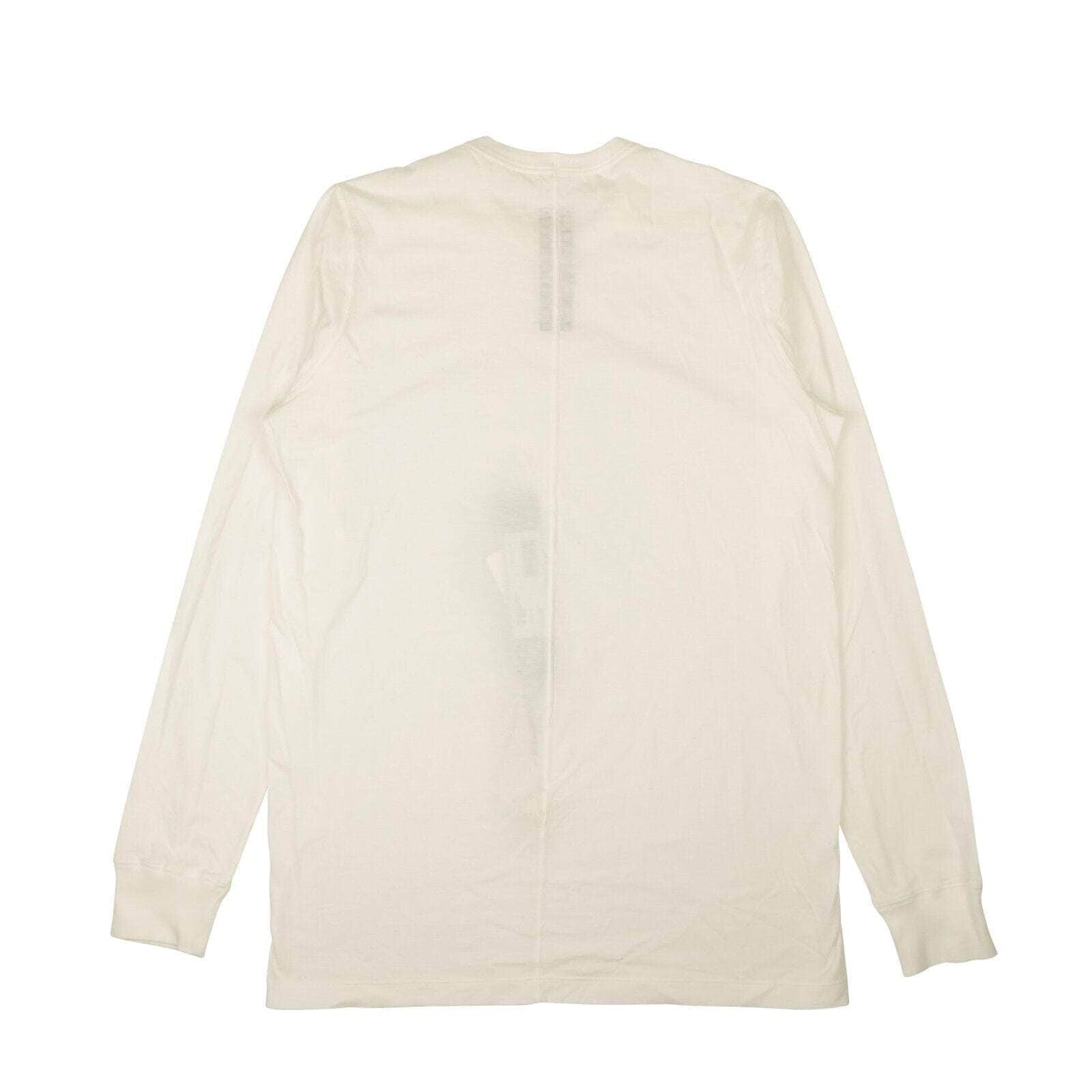 Rick Owens 250-500, channelenable-all, chicmi, couponcollection, gender-mens, main-clothing, mens-shoes, rick-owens, size-m M Milk White Level Cotton Long Sleeve T-Shirt ROW-XTSH-0028/M ROW-XTSH-0028/M