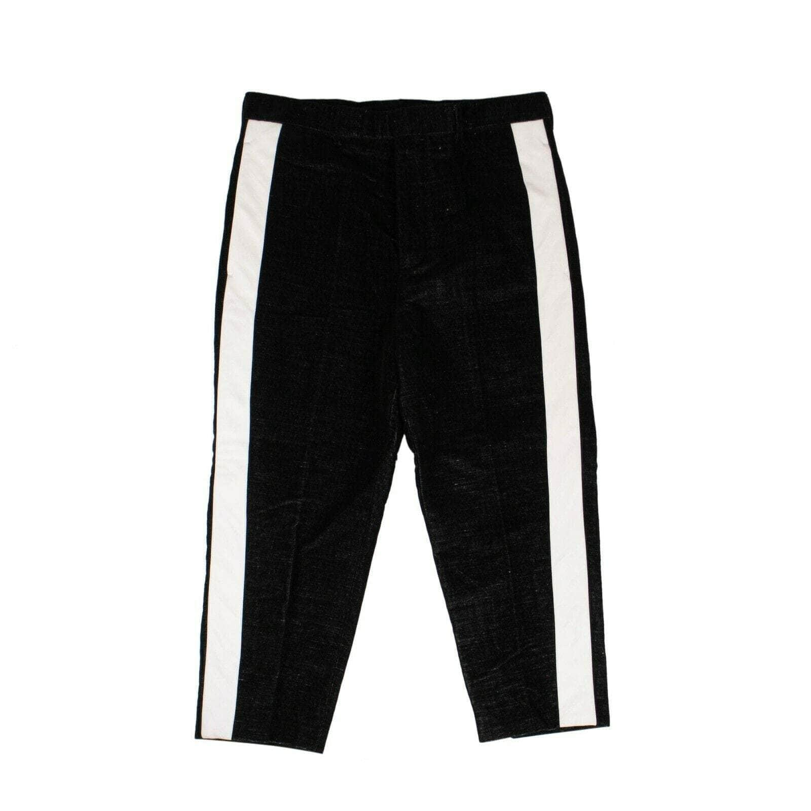 Rick Owens 79RO-1156/48 NWT RICK OWENS Black/Milk Cotton 'Cropped Astaires' Pants Size 38 US 48 EU $1340 79RO-1156/48