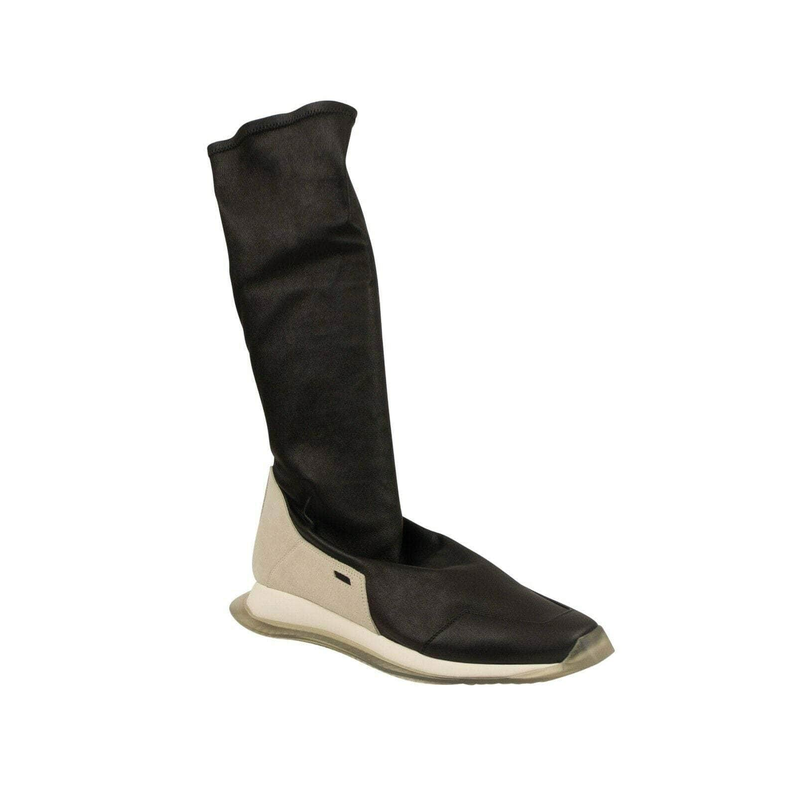 Rick Owens 79RO-2008/42 NIB RICK OWENS Black High Knee Leather Boots Size 42 $1287 79RO-2008/42