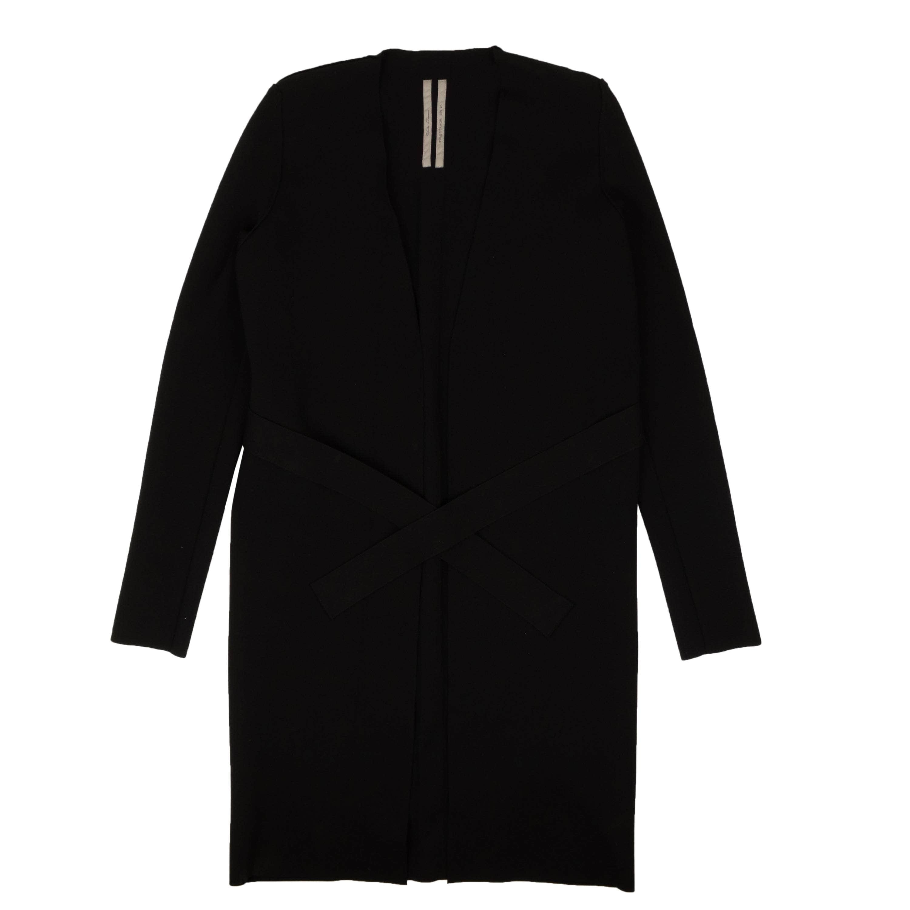 Rick Owens 95-ROW-1032/L NWT RICK OWENS Black Belted Long Cardigan Sweater Size L $1905 95-ROW-1032/L