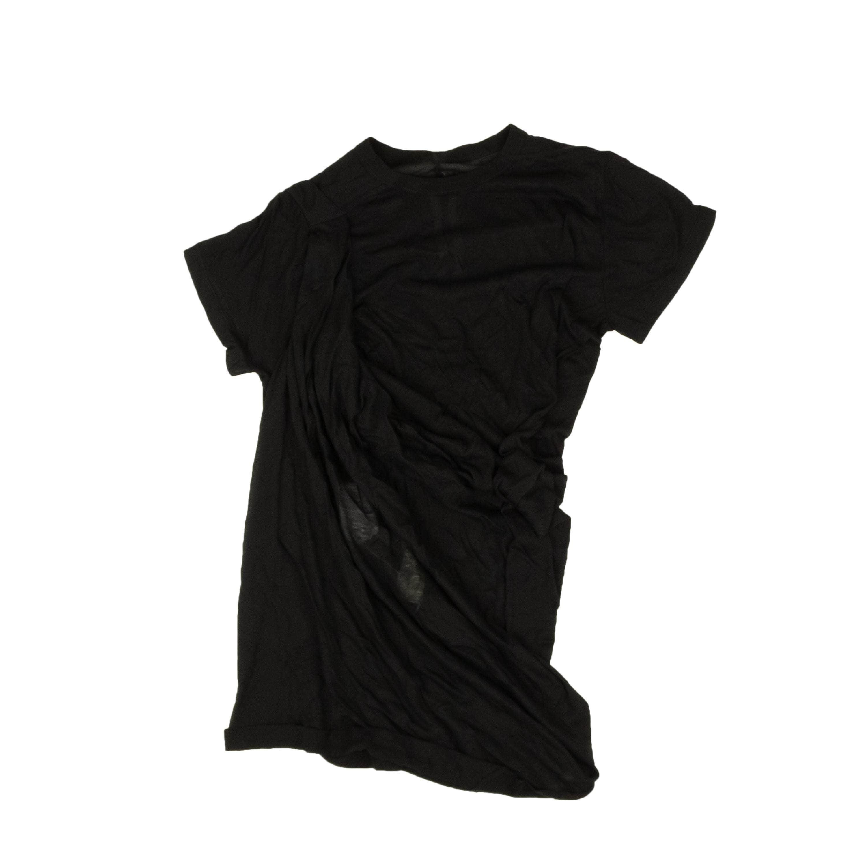 Rick Owens channelenable-all, chicmi, couponcollection, gender-womens, main-clothing, rick-owens, size-42, under-250 42 Black Cotton Anthem Short Sleeve T-Shirt 95-ROW-1027/42 95-ROW-1027/42
