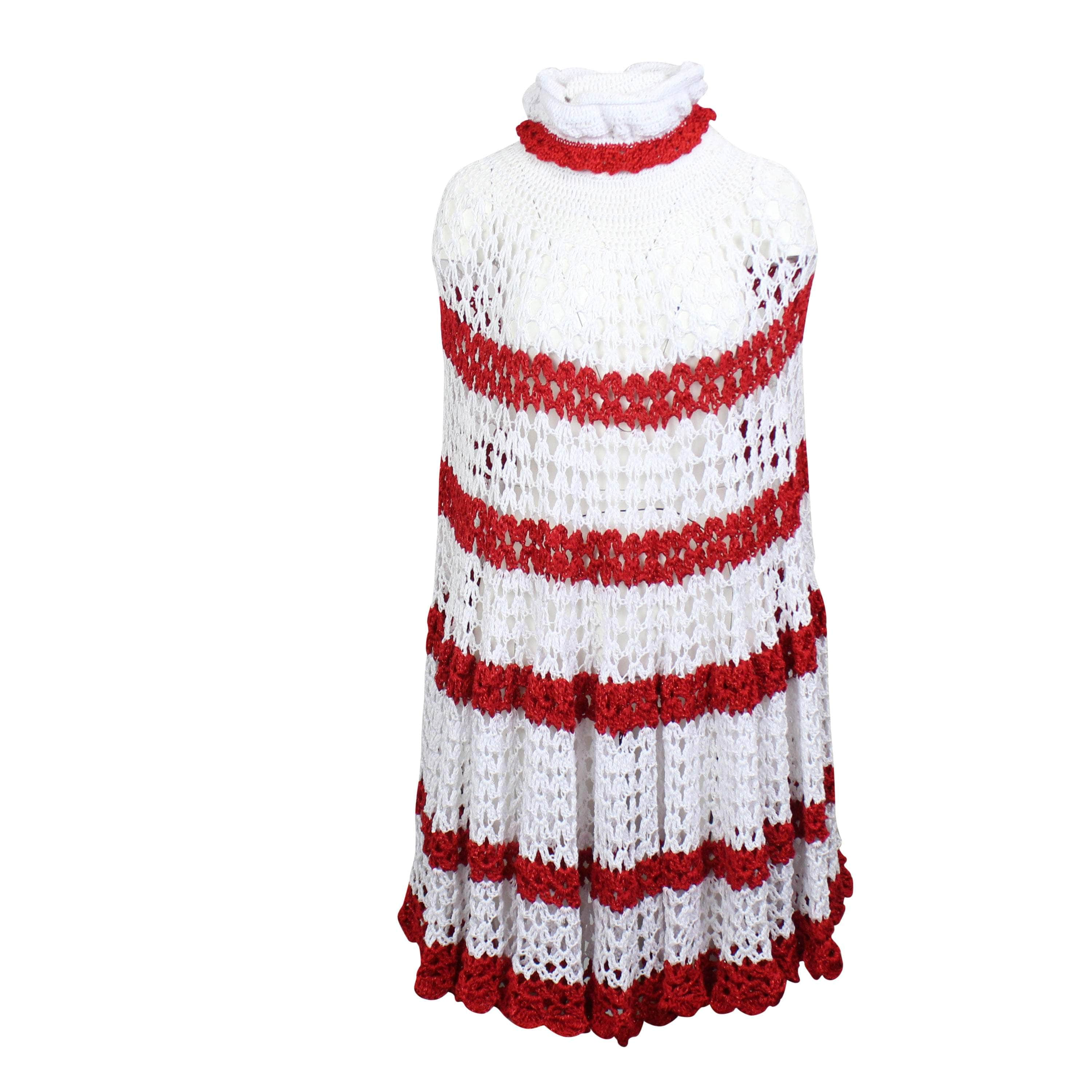 Rodarte 95-RDT-0005/XS NWT RODARTE Red & White Hand Crocheted Strapless Dress Size XS $2895 95-RDT-0005/XS