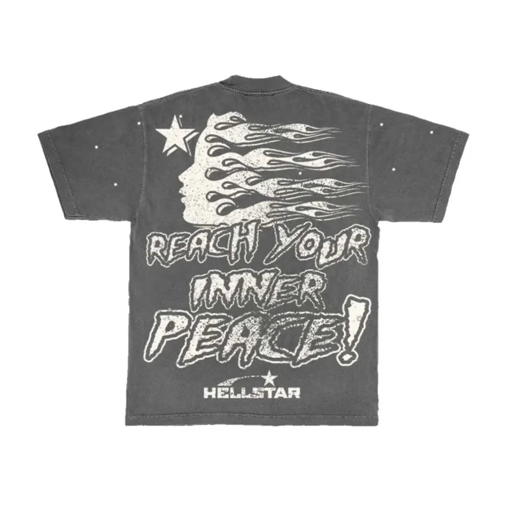 Hellstar 'Inner Peace' Grey Tee