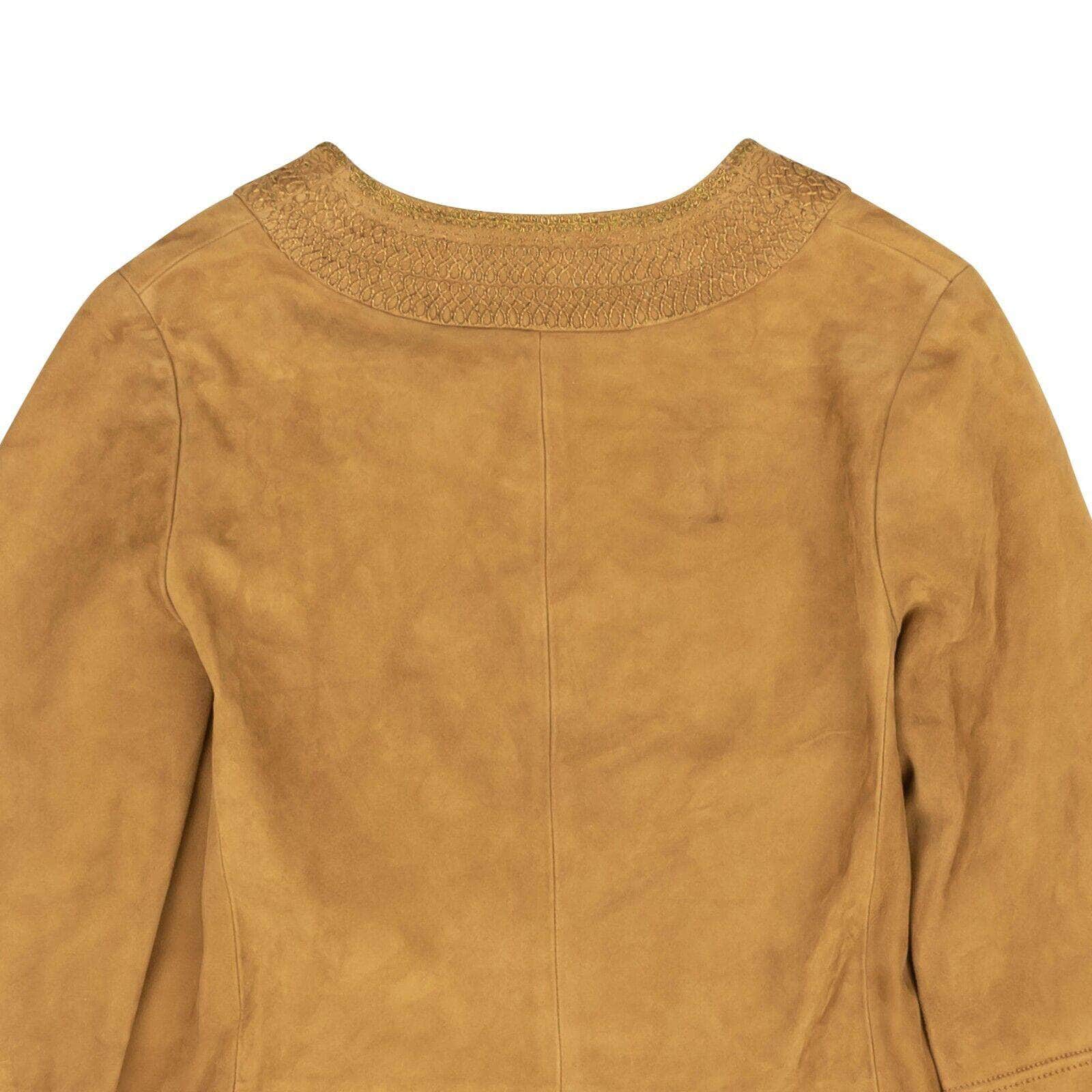 Saint Laurent channelenable-all, chicmi, couponcollection, gender-womens, main-clothing, over-5000, saint-laurent, size-34, size-36, size-38, size-40, womens-blouses Brown Kaftan Suede Top