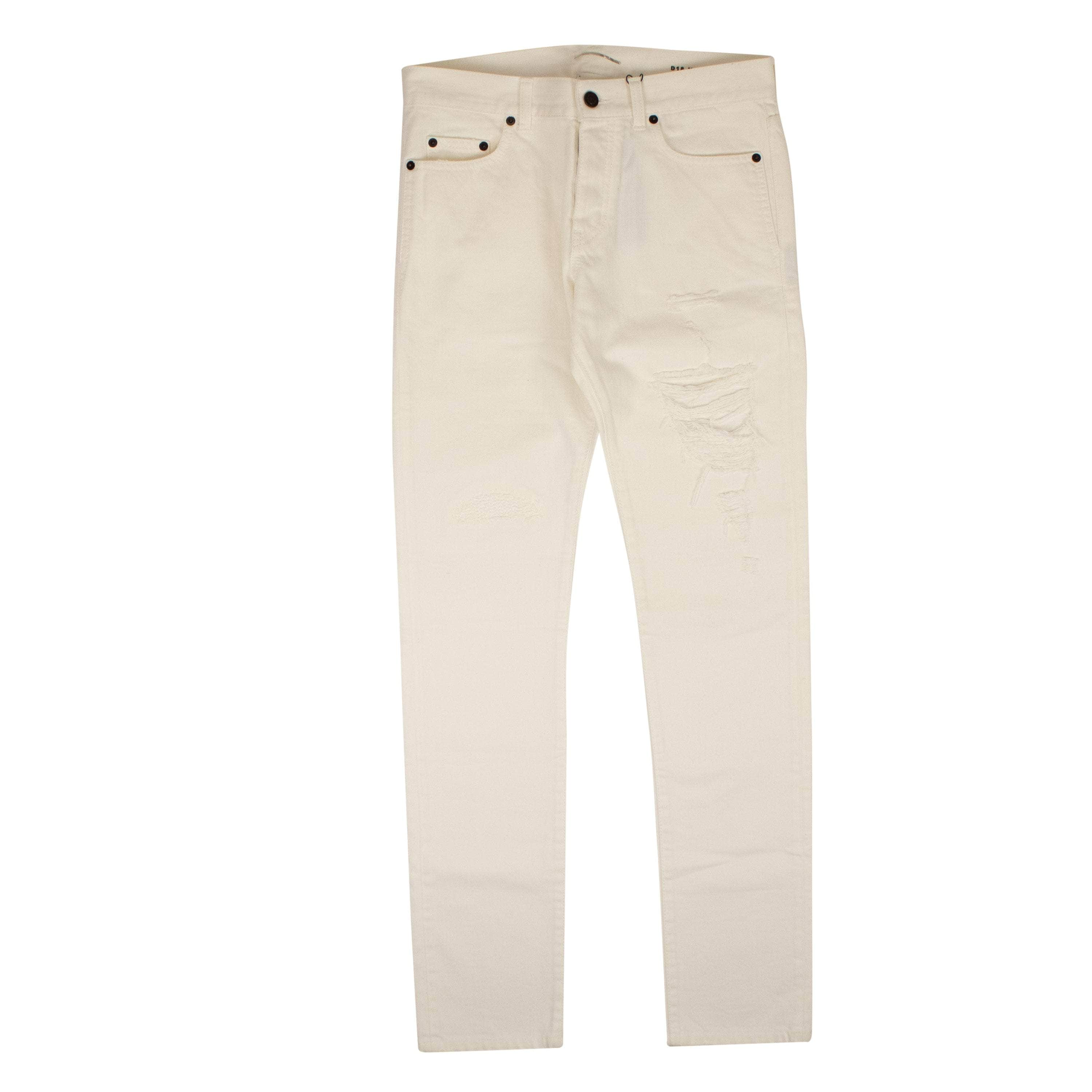 Saint Laurent YSL-XJNS-0019/33 NWT Saint Laurent White Jeans Size 33 $877 YSL-XJNS-0019/33