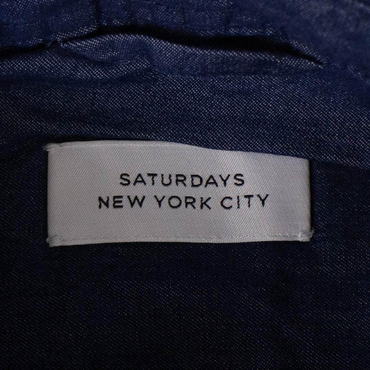 SATURDAYS NYC Men's Shirts Short Sleeve Shirt - CROSBY DENIM