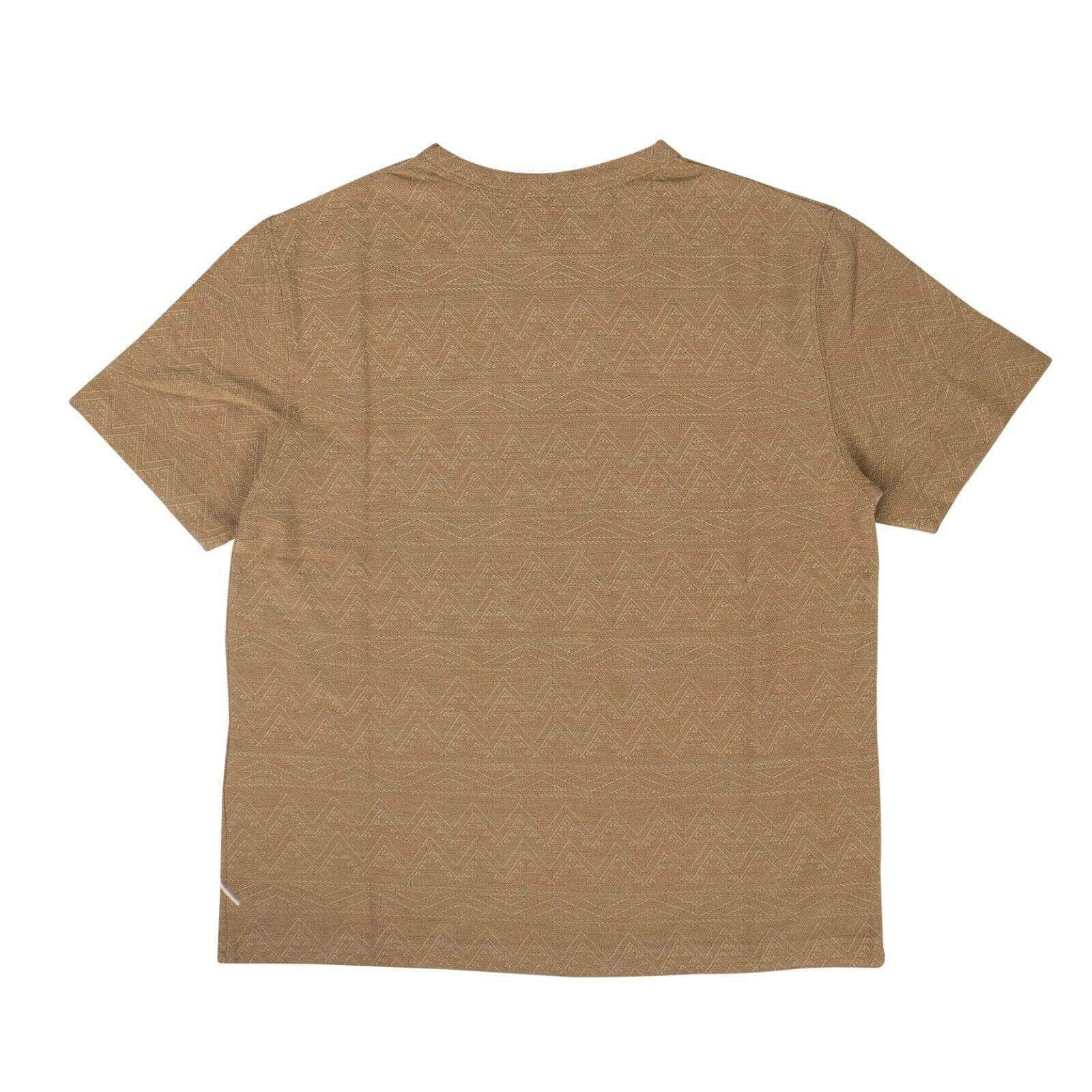 SATURDAYS NYC Men's T-shirts XS Cotton Elliot Jacquard Short Sleeve T-Shirt - Khaki 80ST-SAT-1183/XS 80ST-SAT-1183/XS