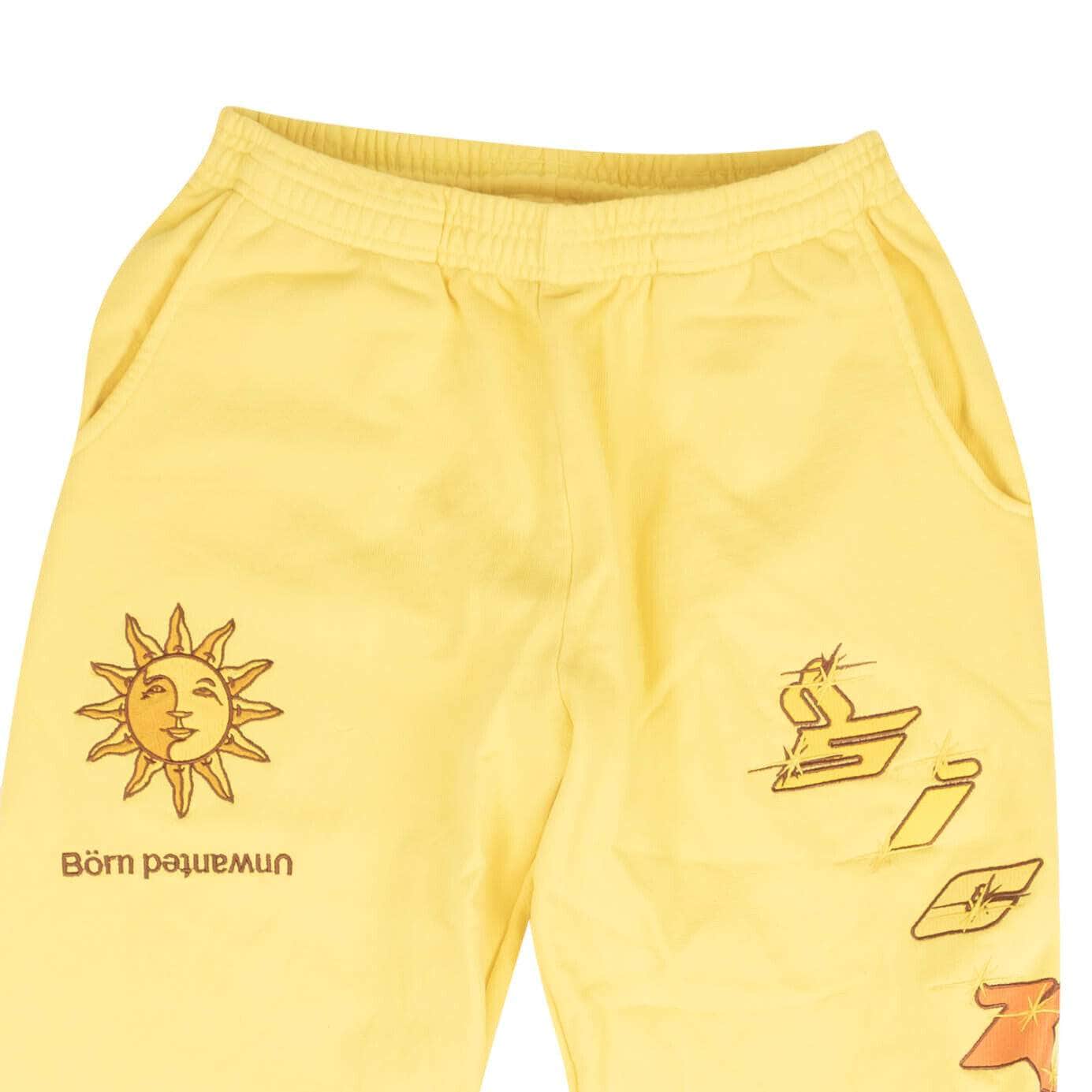 Sicko 250-500, channelenable-all, chicmi, couponcollection, gender-mens, main-clothing, mens-joggers-sweatpants, mens-shoes, sicko, size-l, size-m, size-s, size-xl, size-xxl Yellow Luke.wav Embroidered Sweatpants