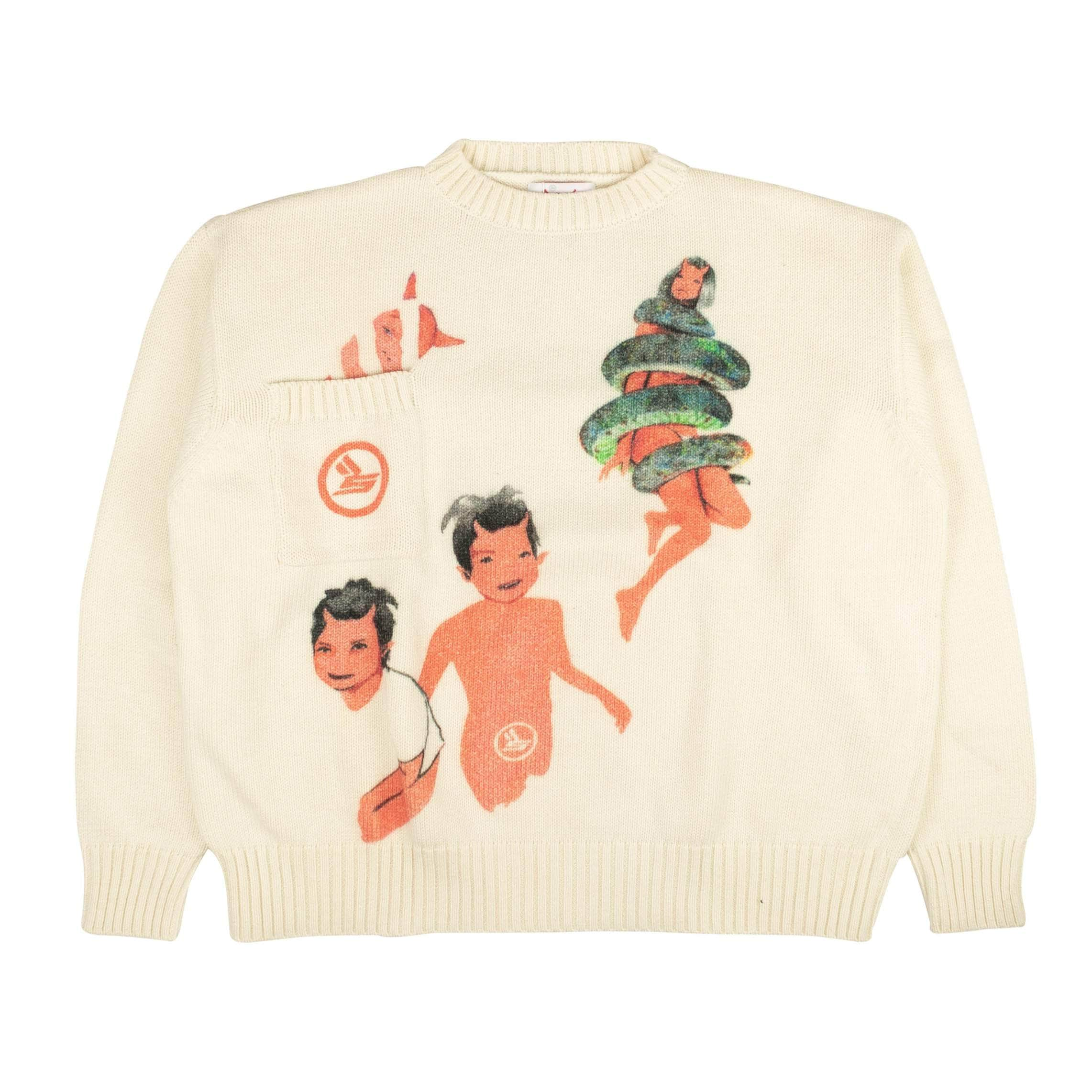 Sicko 90SK-1007/m NWT SICKO White Mischief Knitted Sweater Size m $300 90SK-1007/m