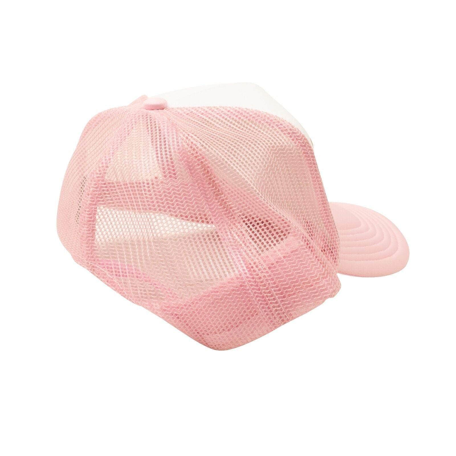 Sicko channelenable-all, chicmi, couponcollection, gender-mens, main-accessories, mens-shoes, sicko, size-os, under-250 OS Light Pink And White Working Like a Sicko Trucker Hat SCK-XACC-0011/OS SCK-XACC-0011/OS