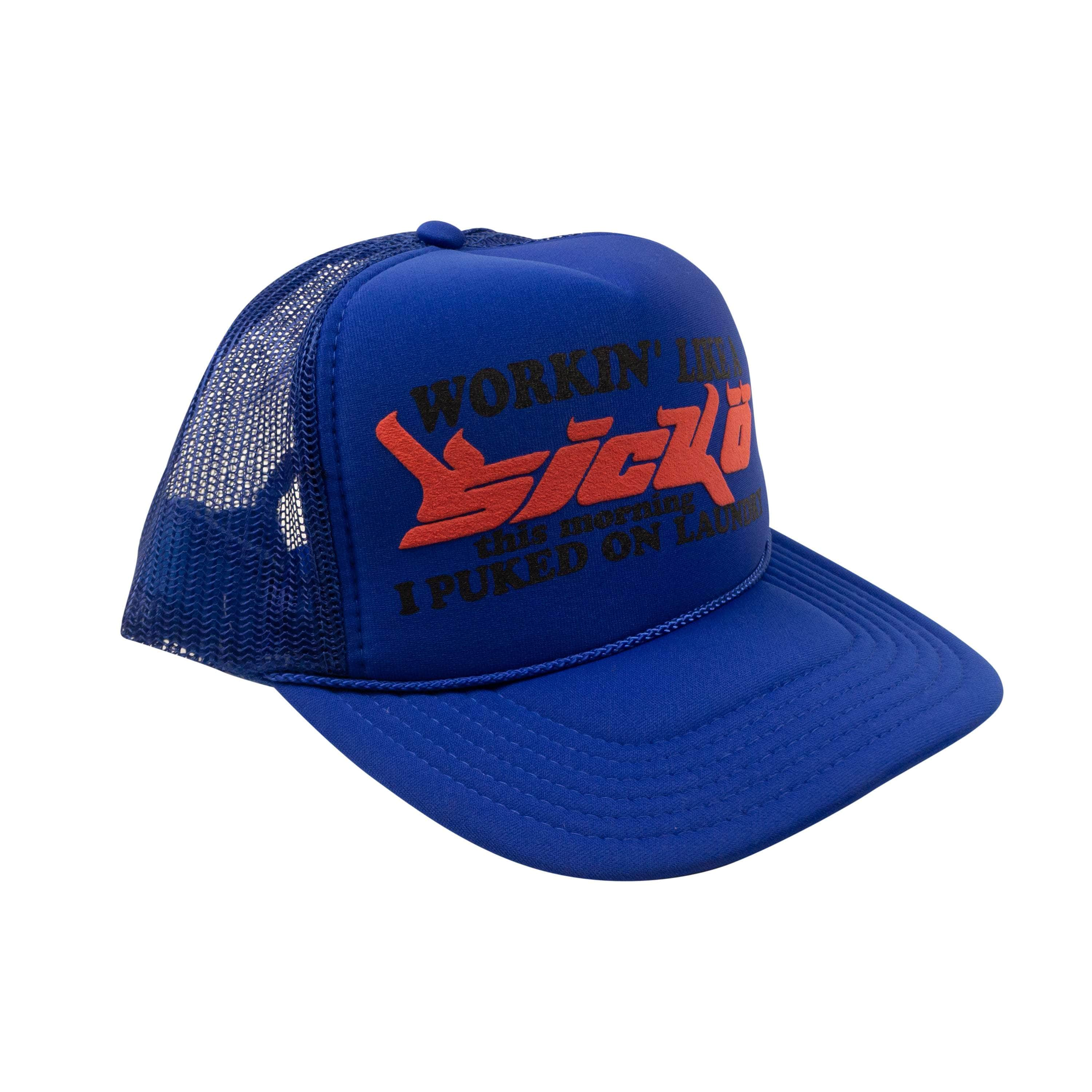 Sicko SCK-XACC-0004/OS NEW SICKO Royal Blue Working Like a Sicko Trucker Hat Size OS SCK-XACC-0004/OS