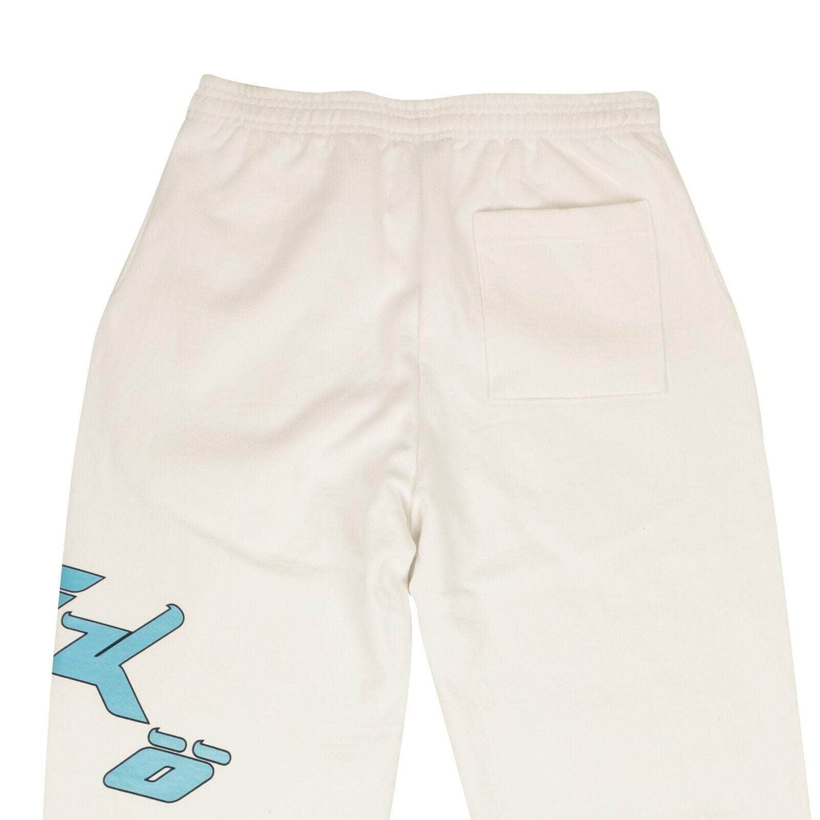 Sicko x 375 channelenable-all, chicmi, couponcollection, gender-mens, main-clothing, mens-joggers-sweatpants, mens-shoes, sicko-x-375, size-l, size-m, size-s, size-xl, under-250 White Cotton Light Blue Logo Print Sweatpants