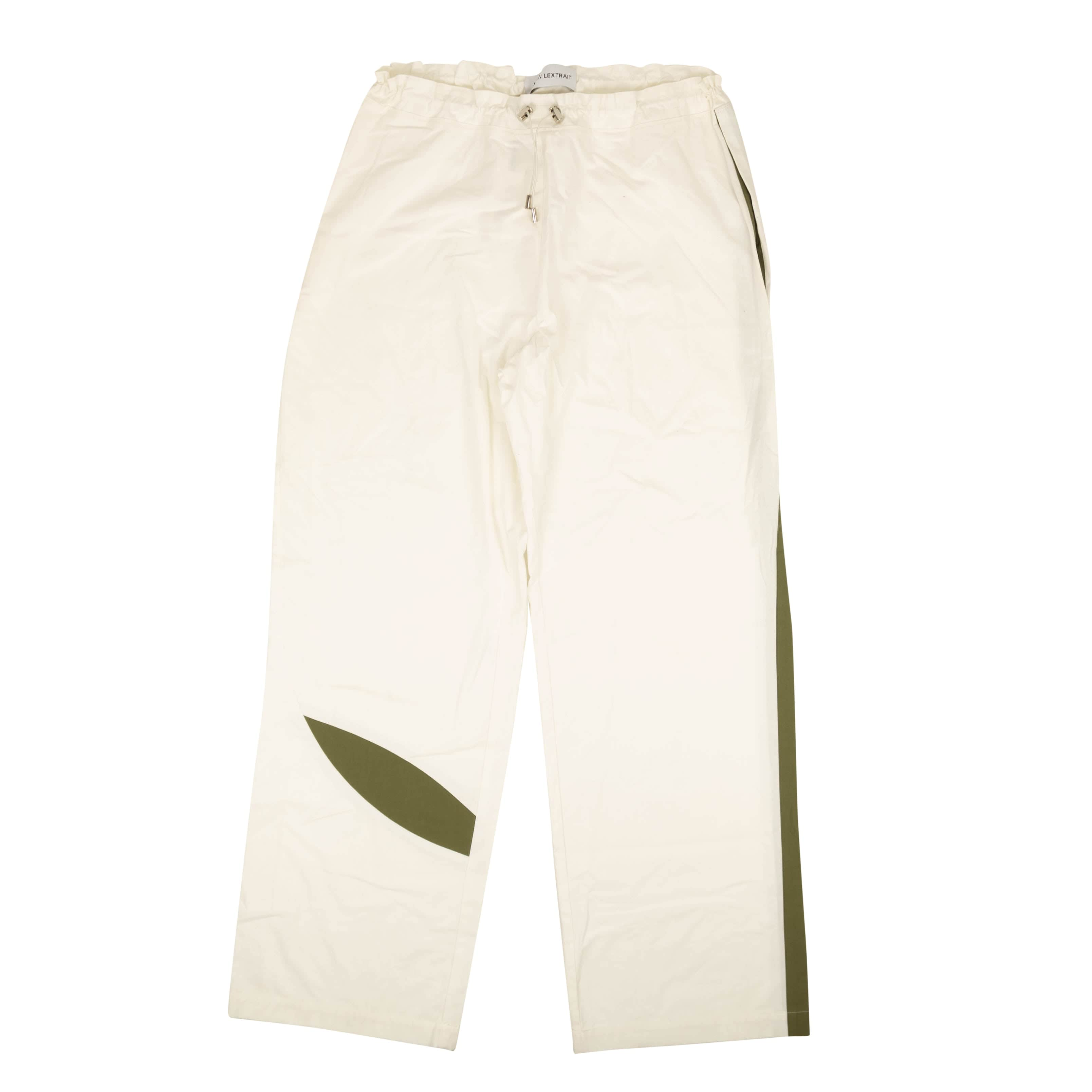 SIMON LEXTRAIT 95-SLT-1004/L NWT SIMON LEXTRAIT White & Green Paesina Leasure Trousers Size L $720 95-SLT-1004/L