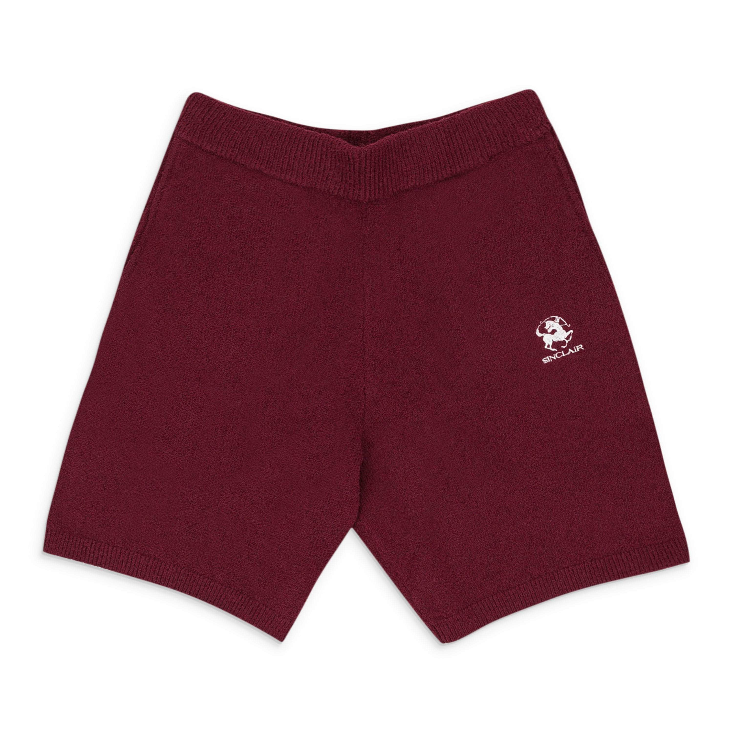 SINCLAIR SLR-XBTM-0034/L SLR-XBTM-0034/L BOUCLE_SHORTS Burgundy SINCLAIR Boucle Shorts Size L SLR-XBTM-0034/L