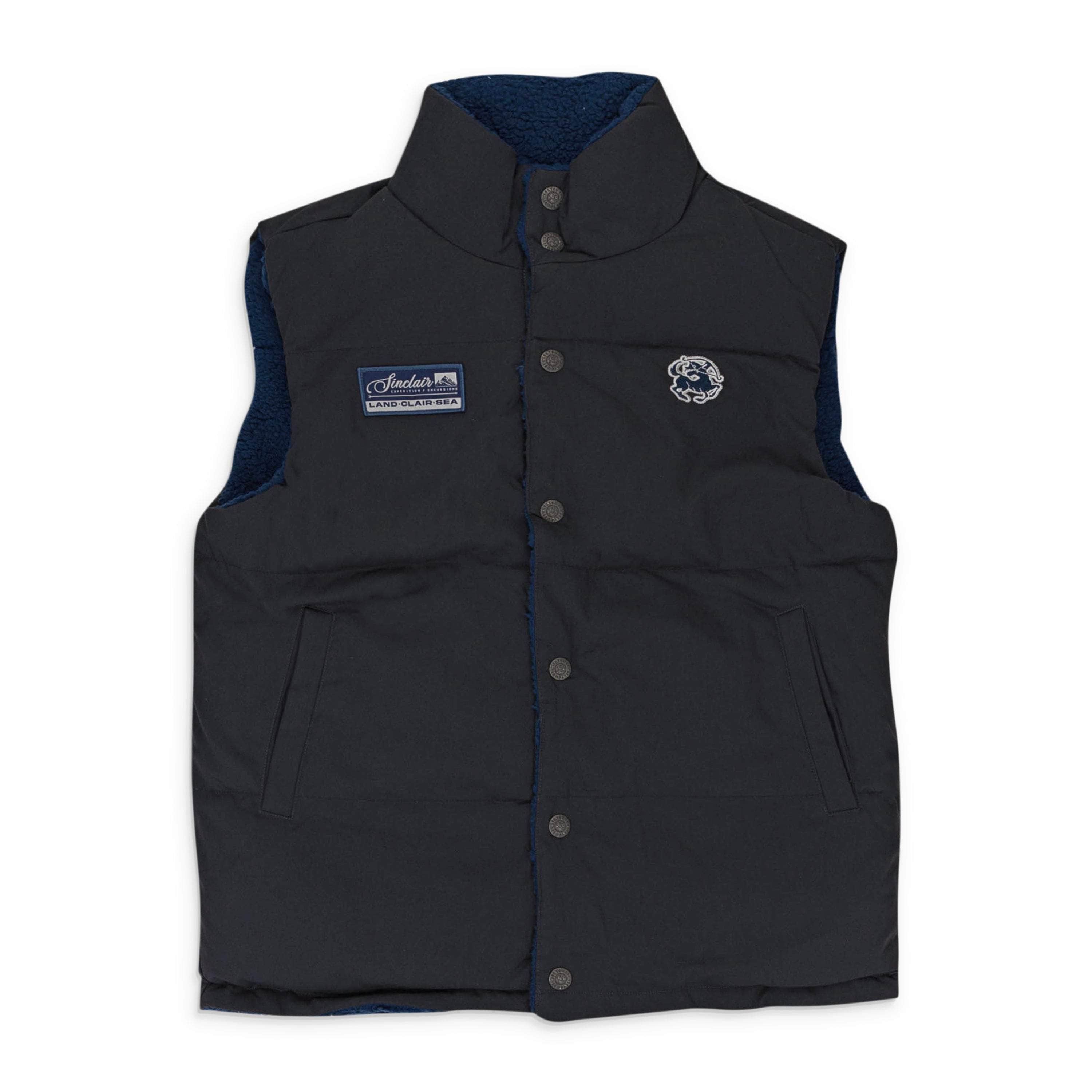 SINCLAIR SLR-XOTW-0009/XL SLR-XOTW-0009/XL SINCOZY_VEST_CHARCOAL_NAVY Charcoal / Navy Sherpa SINCLAIR Sincozy Vest Size XL SLR-XOTW-0009/XL