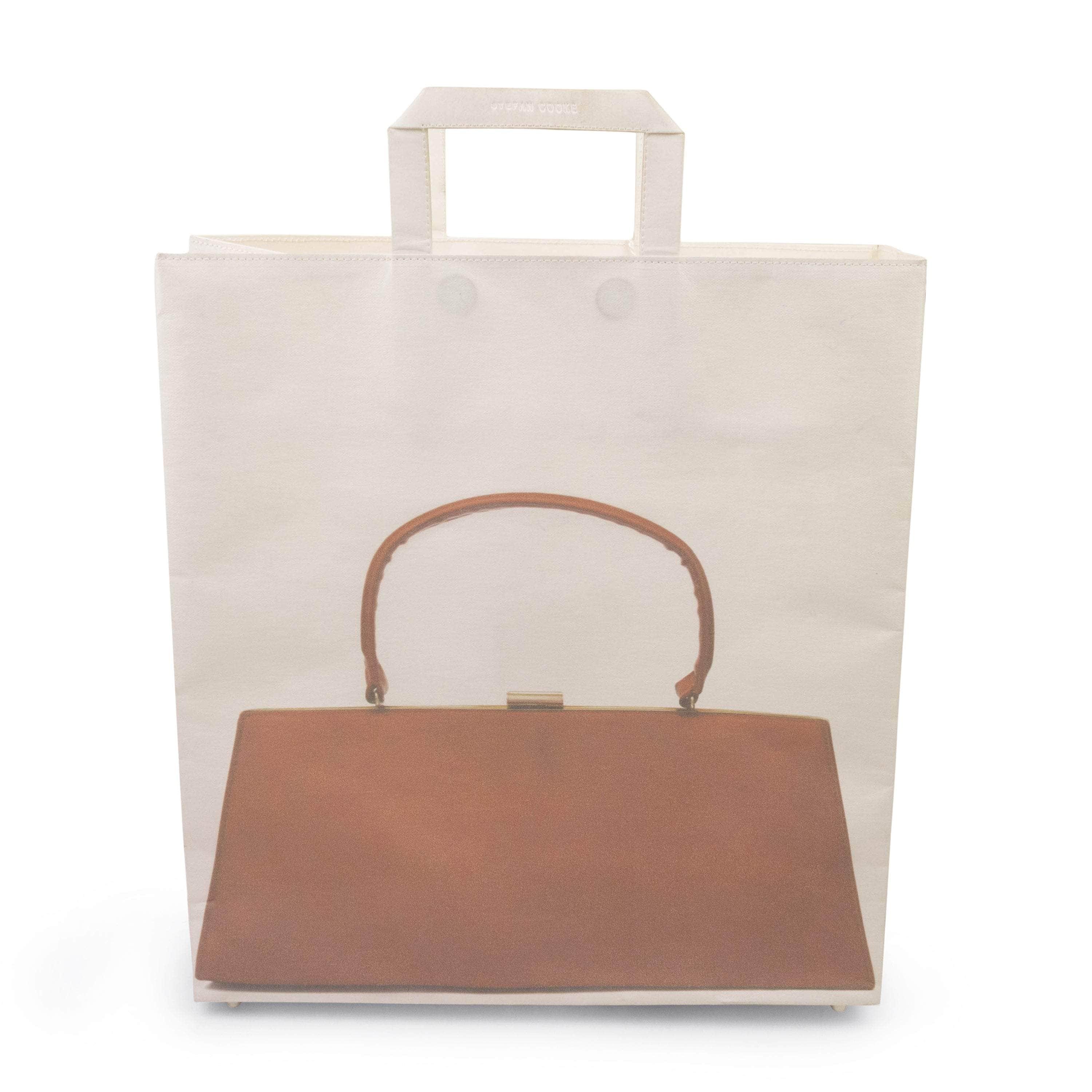 Stefan Cooke 95-SCE-3001/OS NWT STEFAN COOKE WHITE BROWN LARGE HANDBAG TOTE SIZE OS $520 95-SCE-3001/OS