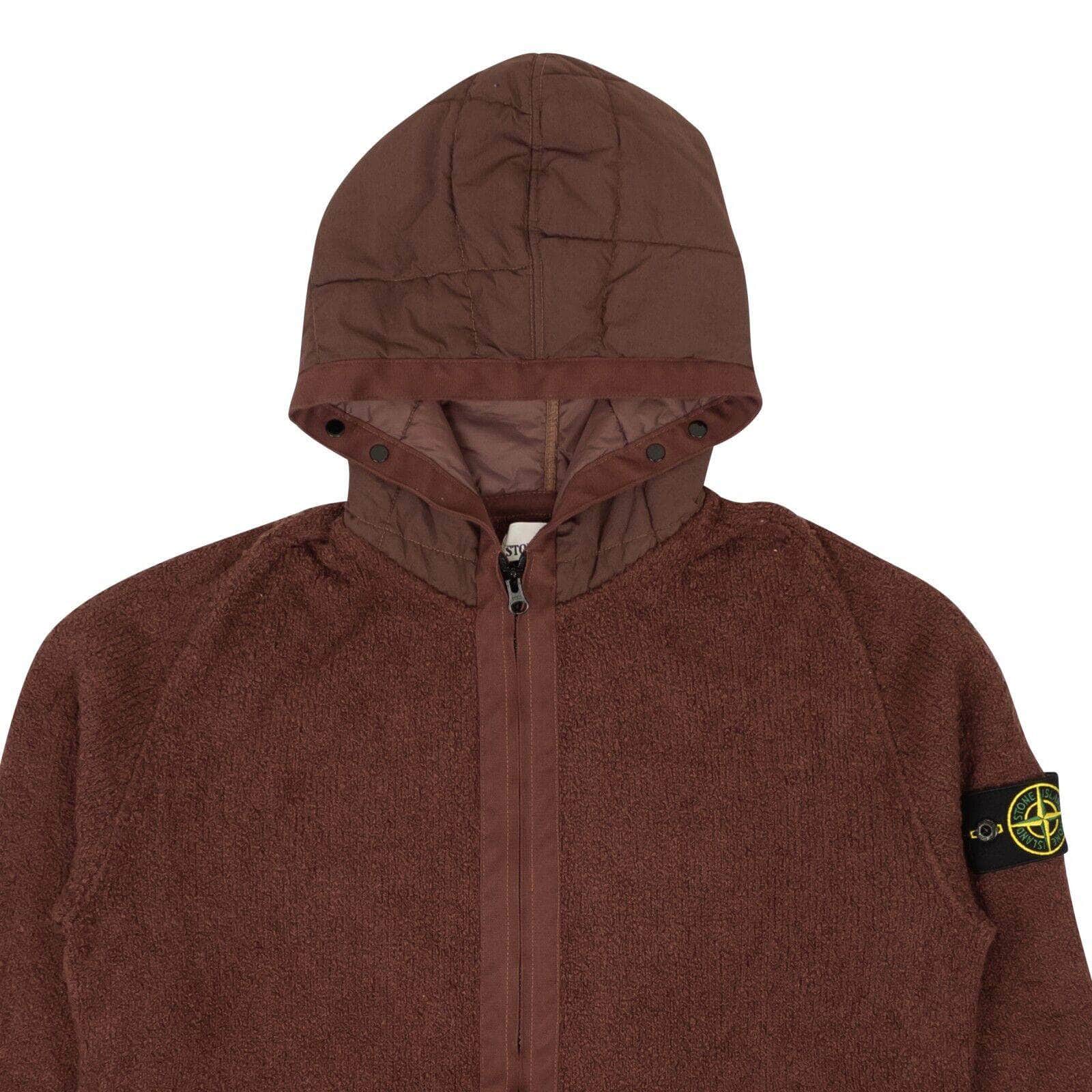 Stone Island 250-500, channelenable-all, chicmi, couponcollection, gender-mens, main-clothing, mens-shoes, size-l, size-xl, stone-island XL / MO7115561D2.V0011 Aged Wine Puprle Boucle Zip-Up Puffer Hoodie 95-STI-1013/XL 95-STI-1013/XL
