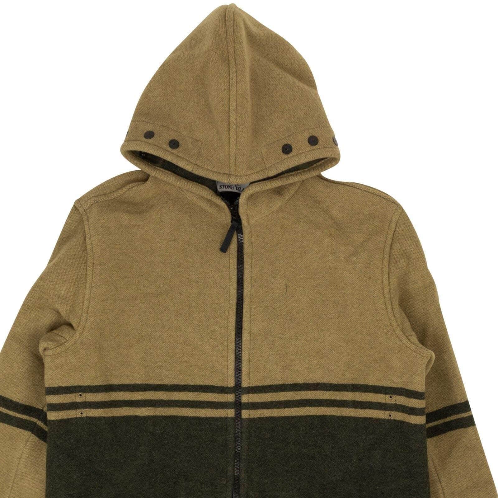 Stone Island 750-1000, channelenable-all, chicmi, couponcollection, gender-mens, main-clothing, mens-shoes, mens-wool-coats, size-l, size-m, size-s, size-xl, size-xxl, stone-island Khaki And Green Striped Wool Coat