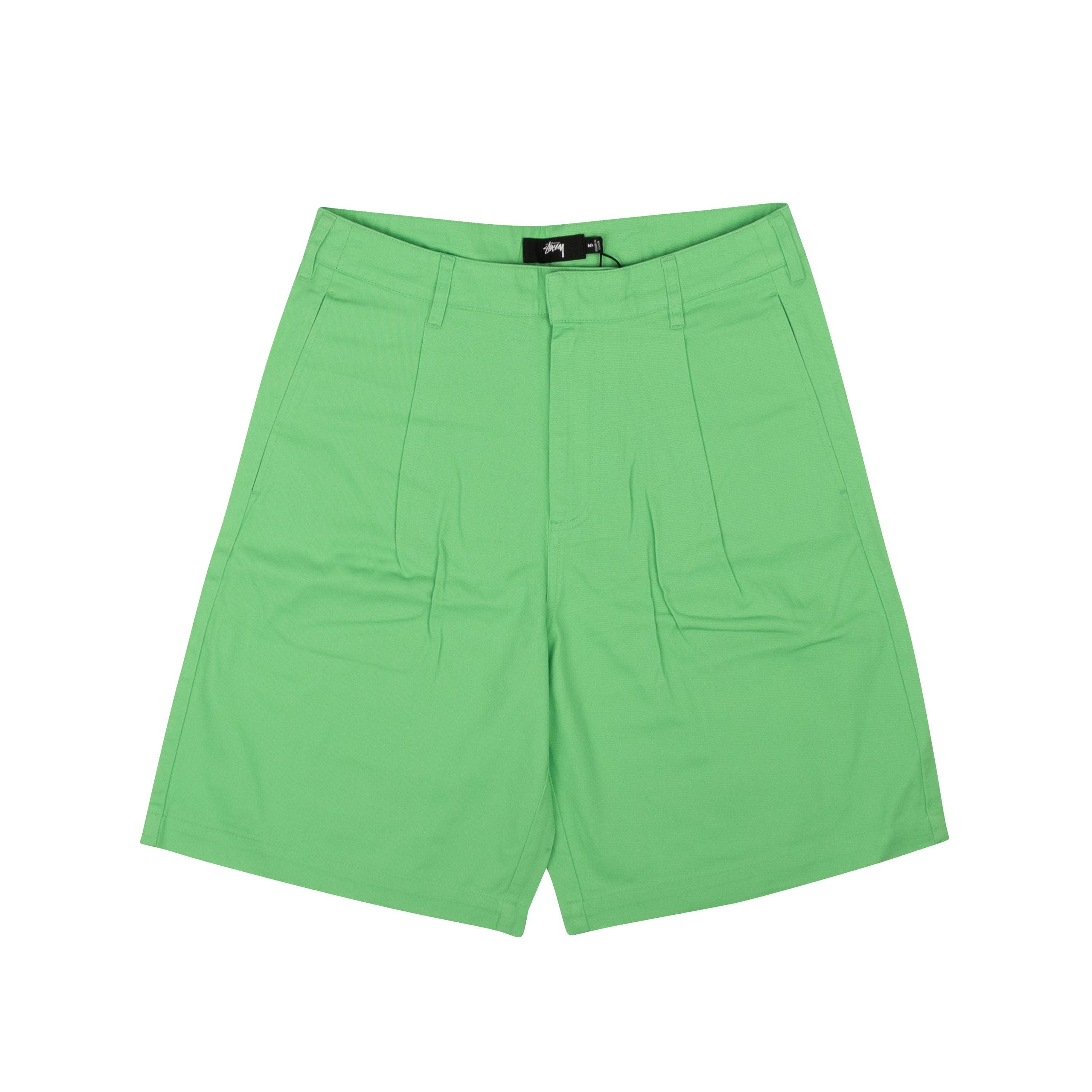 Stussy 95-SSY-1004/3 NWT STUSSY Green Cotton Lee Baggy High Rise Shorts Size 3 $70 95-SSY-1004/3