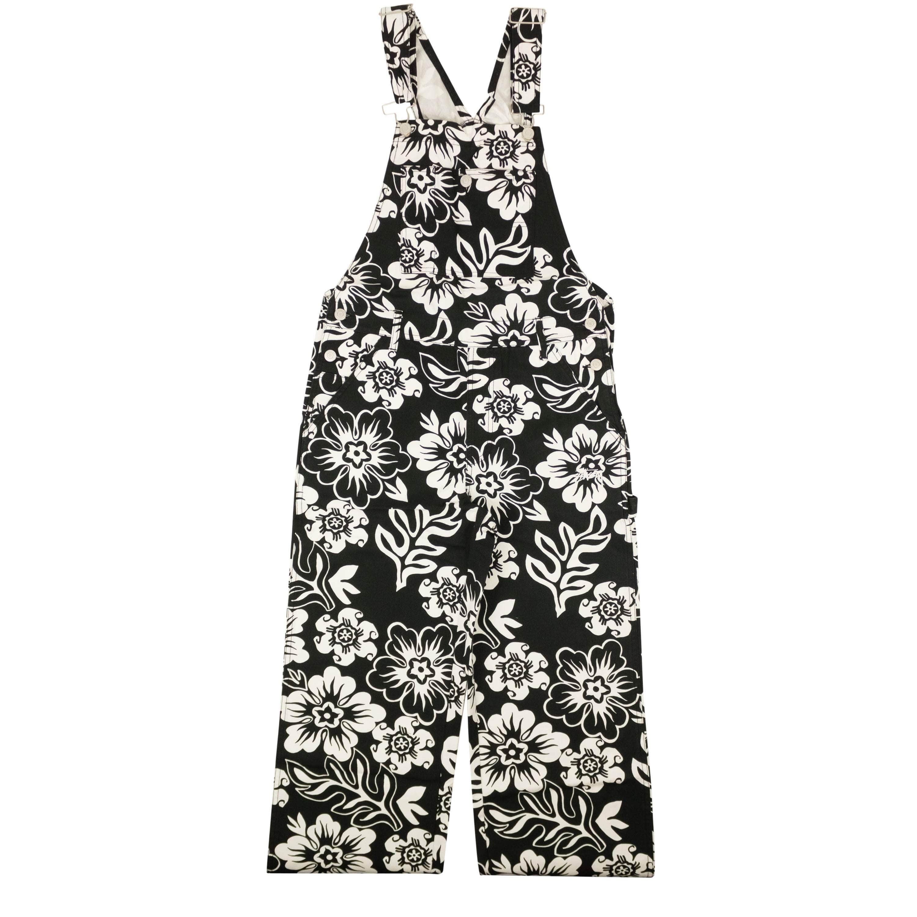 Stussy channelenable-all, chicmi, couponcollection, gender-womens, main-clothing, size-3, size-5, size-7, size-9, stussy, under-250, womens-jumpsuits-rompers Black Cotton Perri All Over Floral Print Overalls