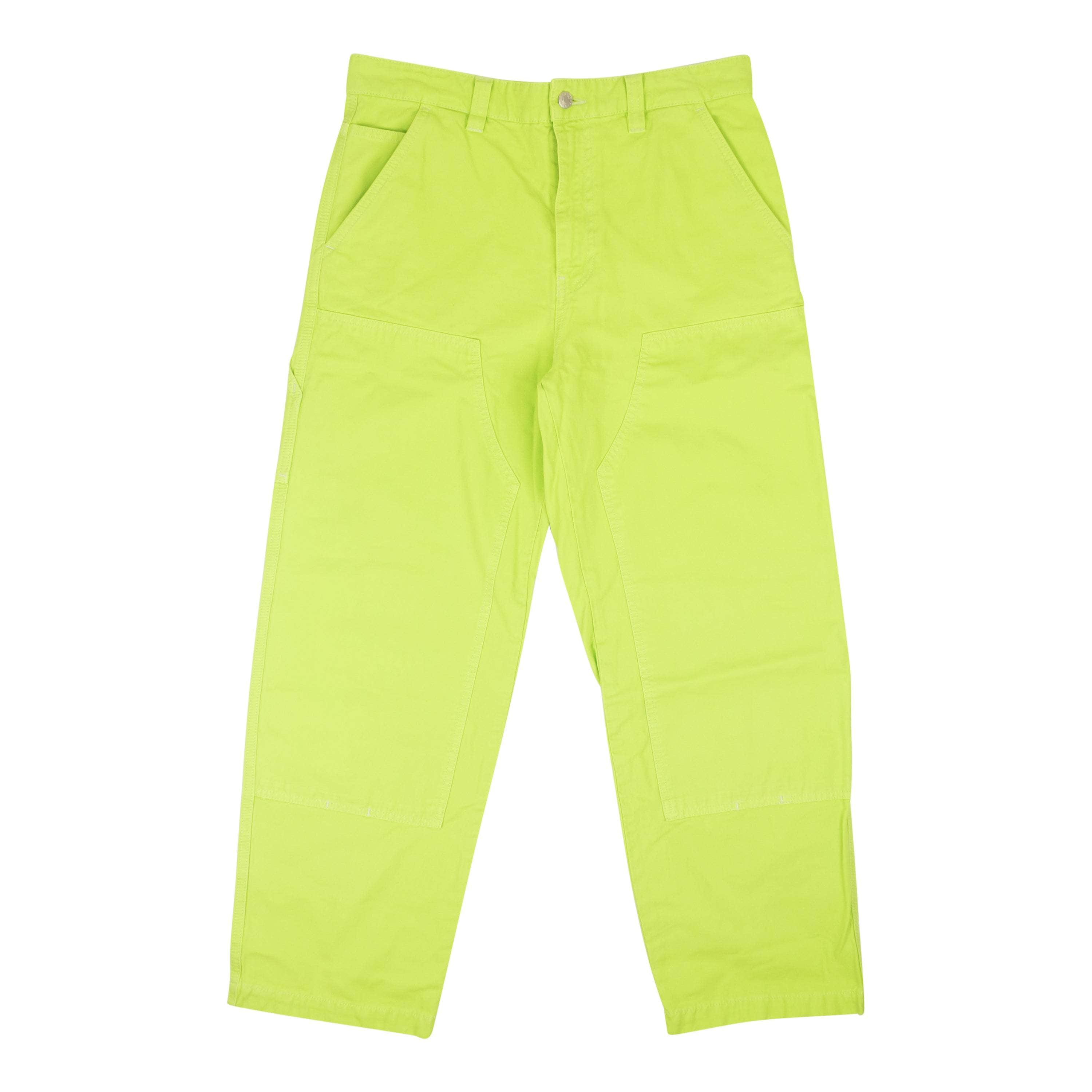 Stussy SSY-XBTM-0003/31 NWT STUSSY Neon Yellow Cotton Dyed Canvas Casual Work Pants Size 31 $145 SSY-XBTM-0003/31