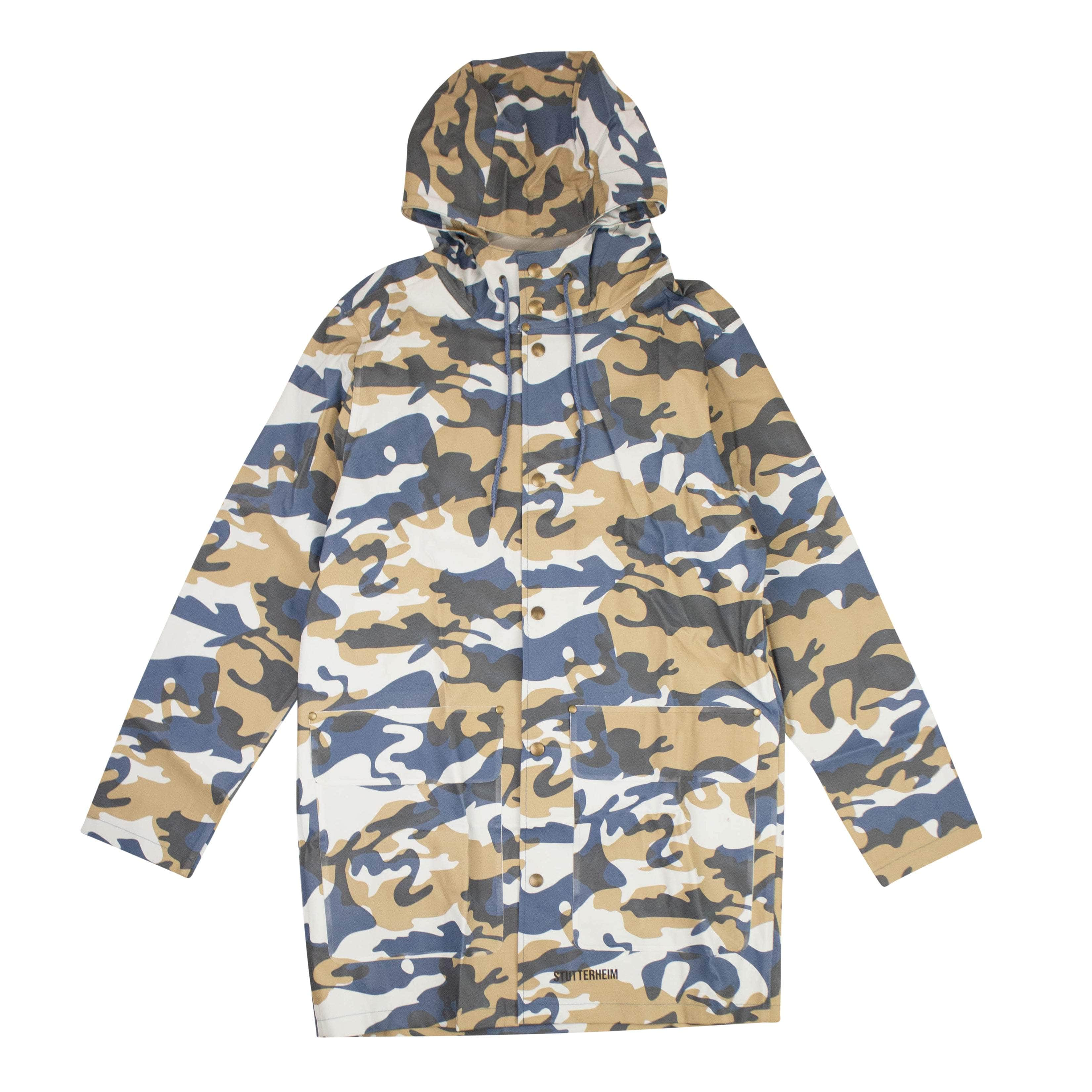 Stutterheim 95-SHM-0001/XS NWT STUTTERHEIM Multi Camo Stockholm DS Camo Raincoat Size XS $295 95-SHM-0001/XS