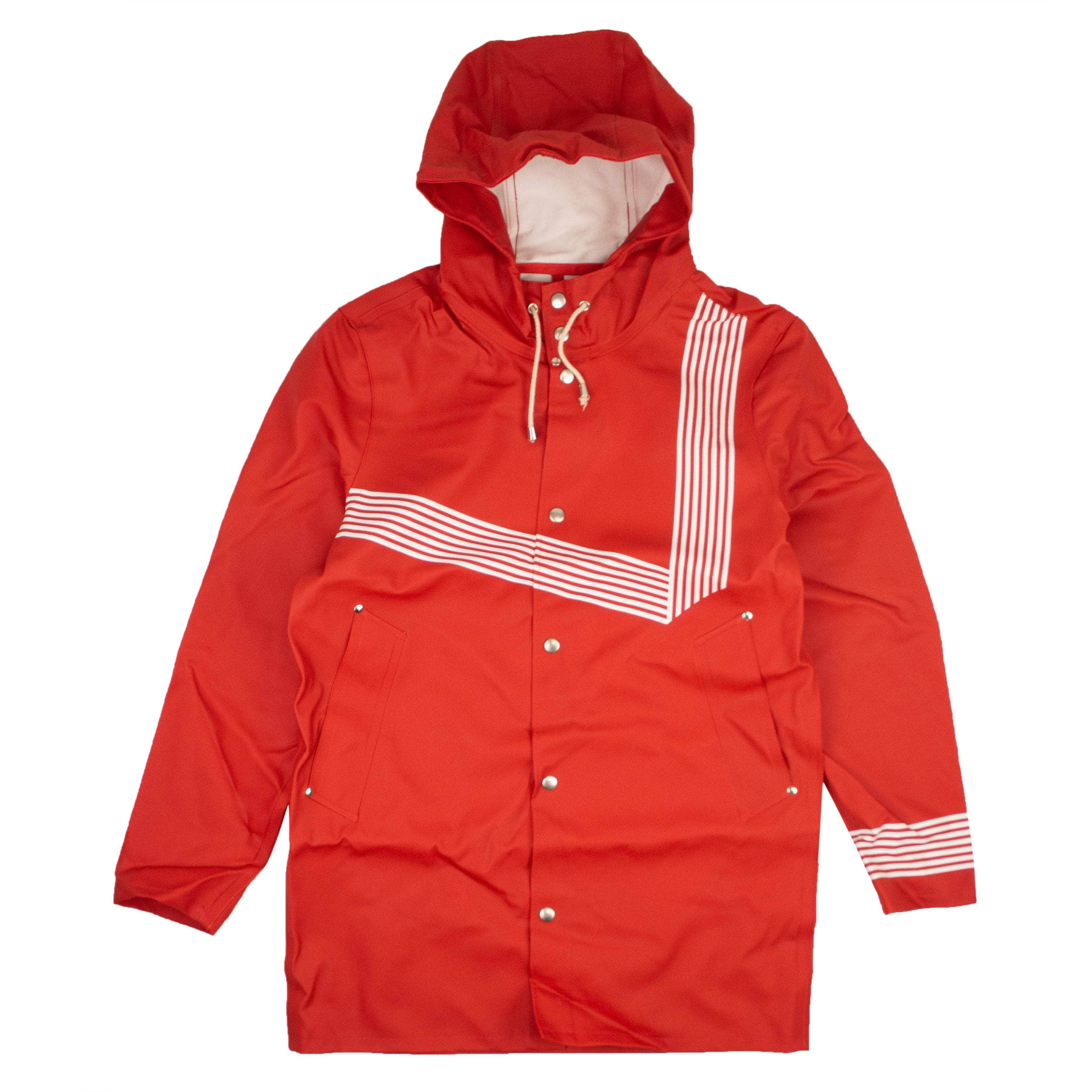 Stutterheim 95-SHM-0003/L NWT STUTTERHEIM Red Band of Outsiders Raincoat Jacket Size L $395 95-SHM-0003/L