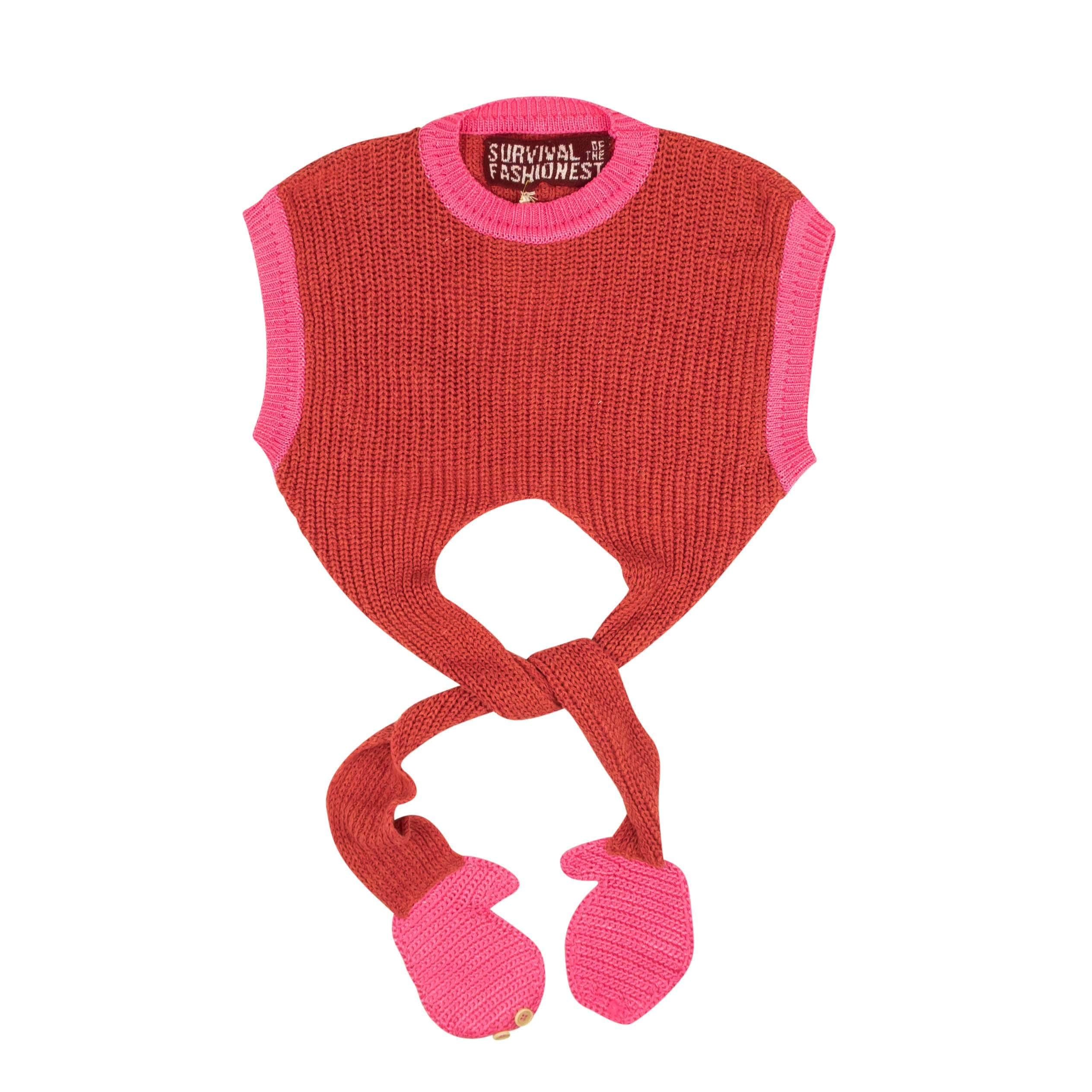 Survival Of The Fashionest 95-SOF-1012/M NWT SURVIVAL OF THE FASHIONEST Cherry Red/Pink Hug Cropped Vest Size M $620 95-SOF-1012/M