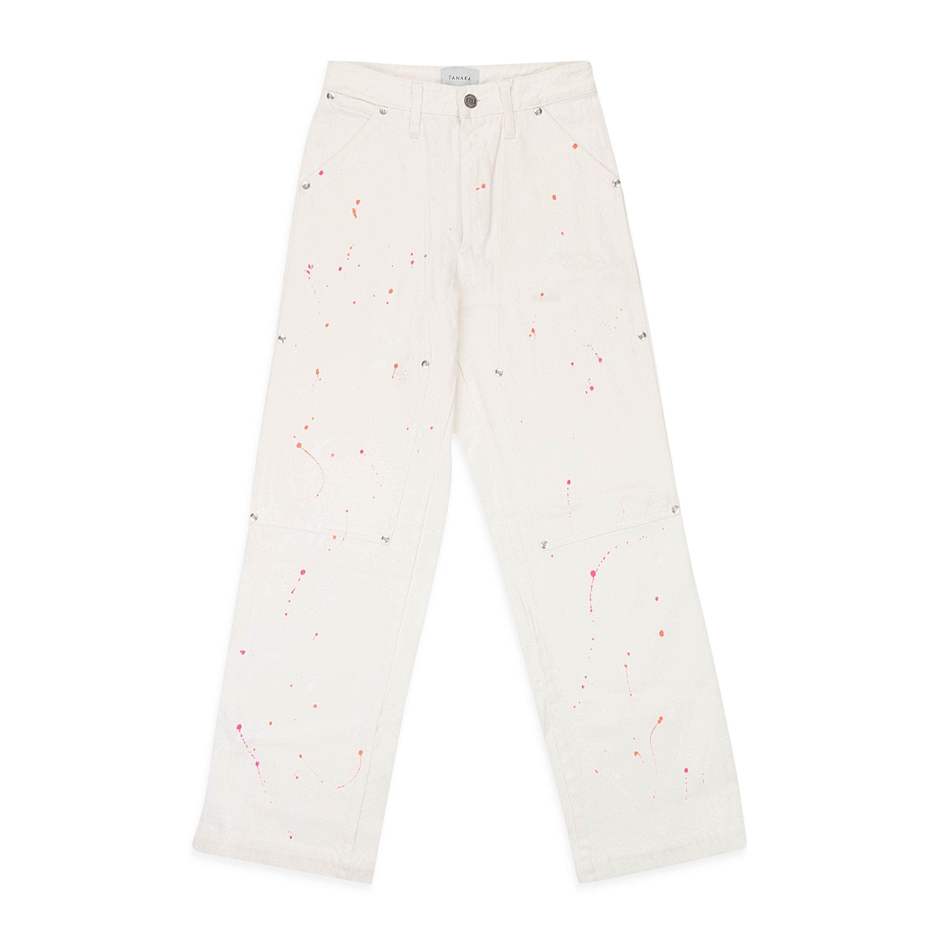 Tanaka 95-TNA-1008/26 NWT TANAKA NEON WHITE TANAKA WORK JEAN TROUSERS SIZE 26 $310 95-TNA-1008/26