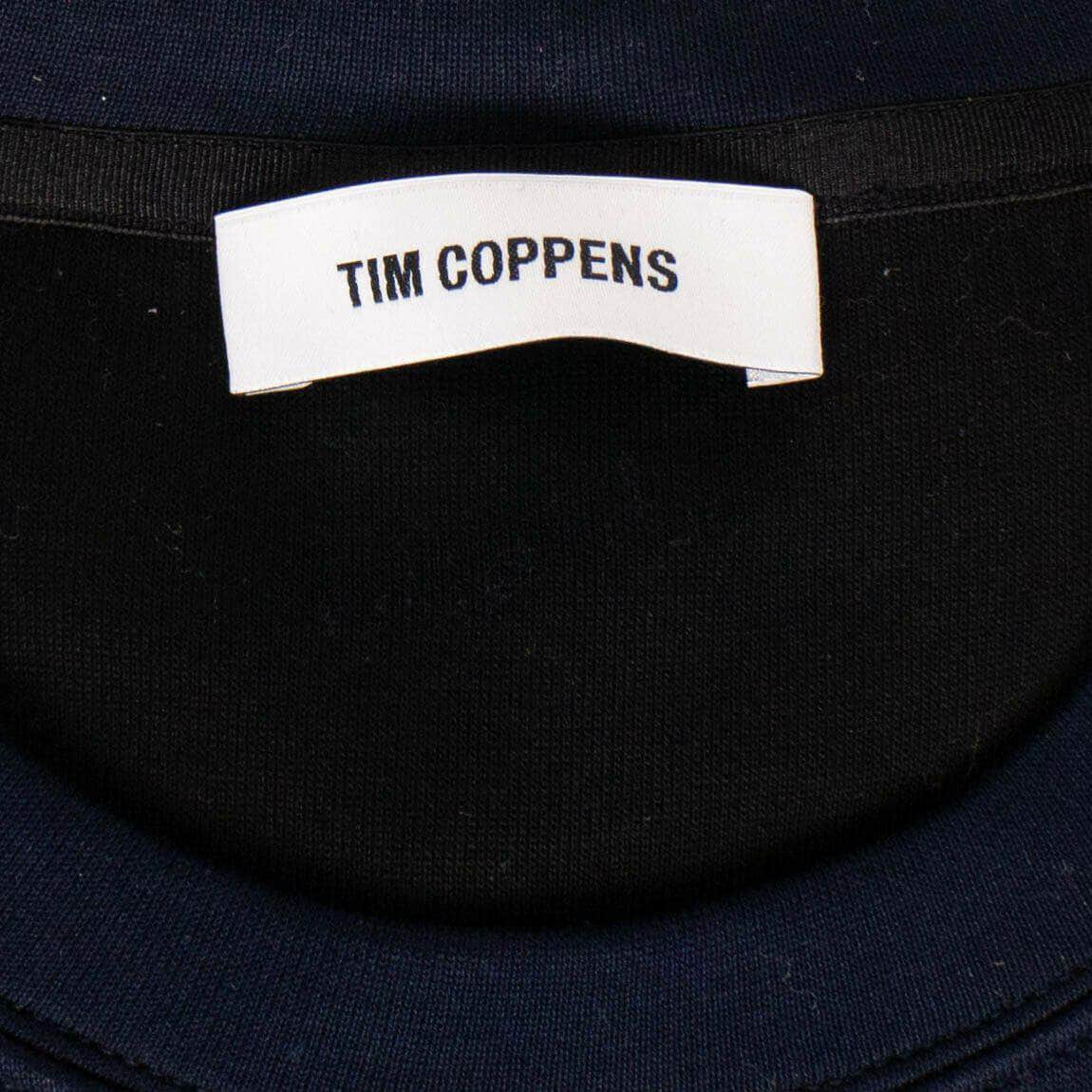 TIM COPPENS Men's Tops Cotton Fire Crew Shirt - Navy Blue