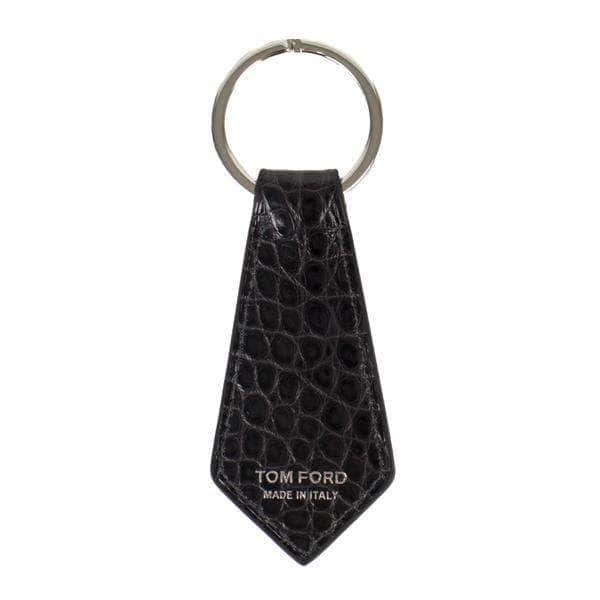 Tom Ford Keychains Black Tom Ford Men's Alligator Leather Key Chain