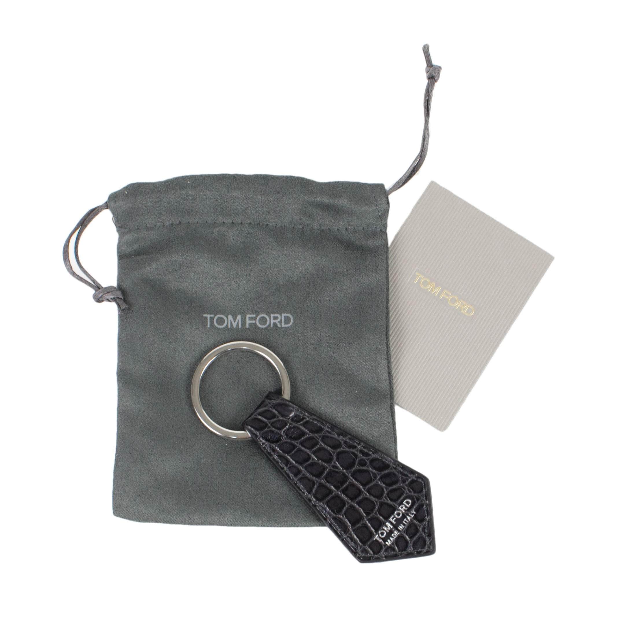 Tom Ford Keychains Tom Ford Men's Alligator Leather Key Chain