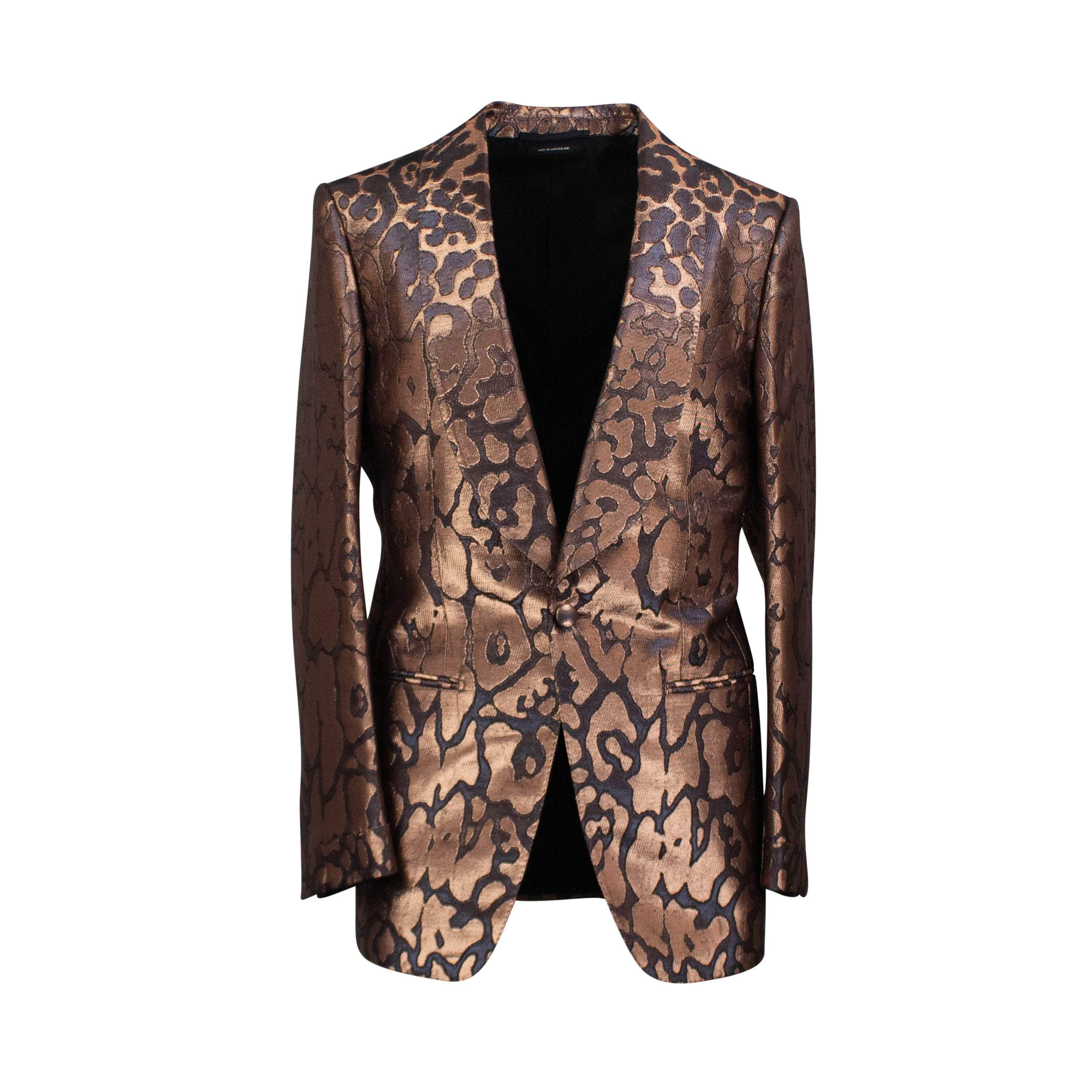 Tom Ford TFD-XTPS-0027/46 NWT TOM FORD Copper Atticus Nature Abstract Suit Jacket Size 46 $4990 TFD-XTPS-0027/46