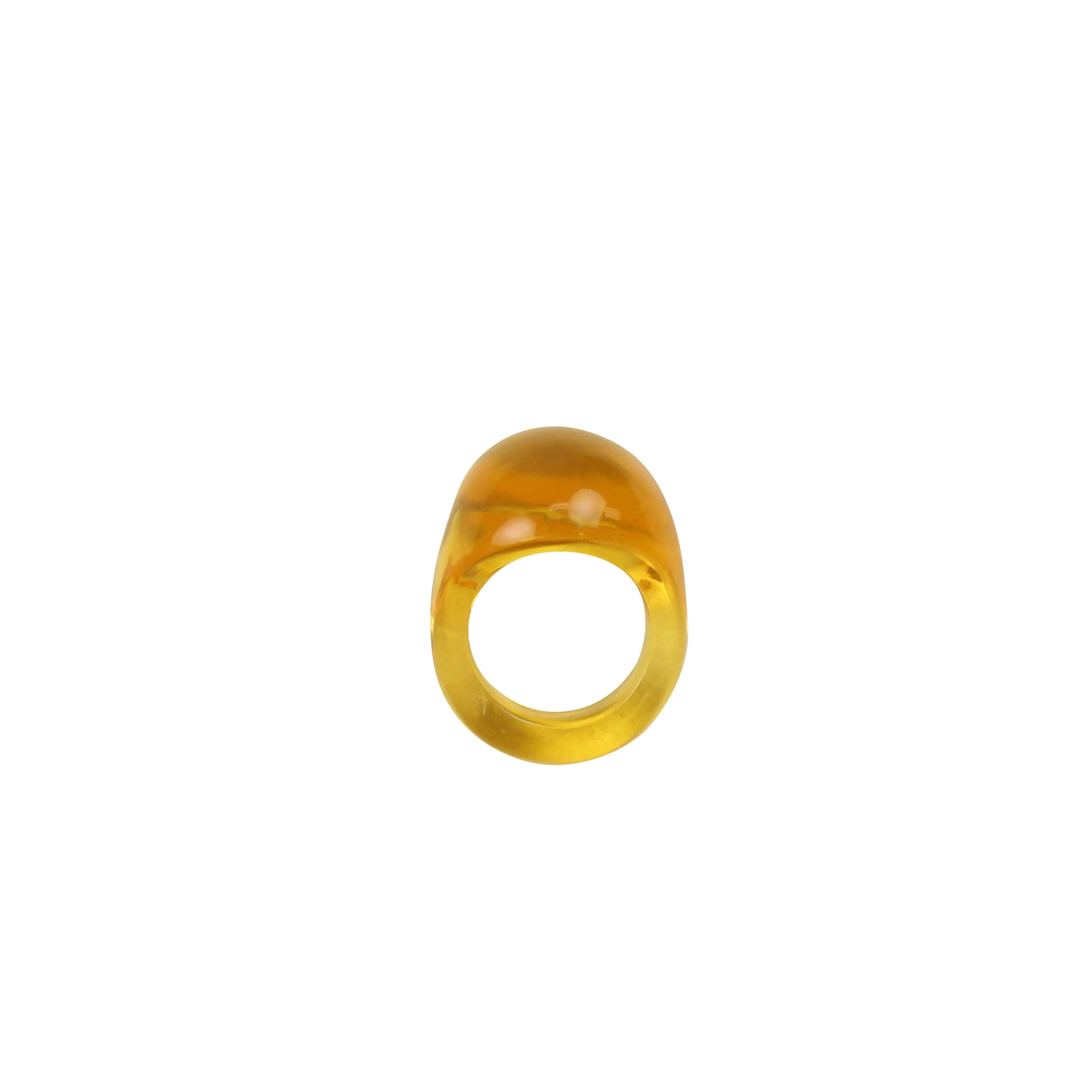 Tuza 95-TZA-3005/7 NWT Tuza HANDMADE RESIN YELLO TUZA PATCHOULI RESIN RING Size 7 $75 95-TZA-3005/7