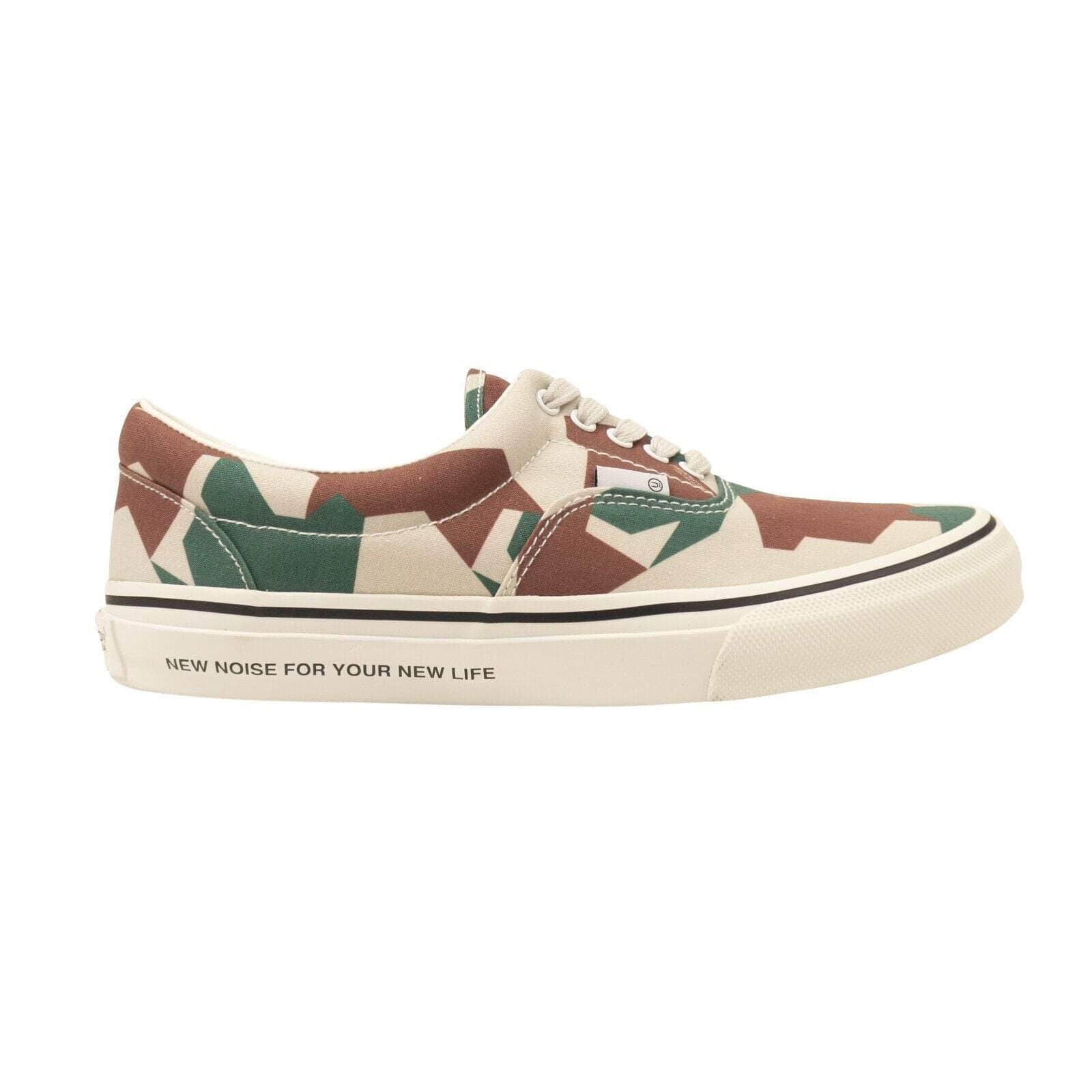 UNDERCOVER 250-500, channelenable-all, chicmi, couponcollection, gender-mens, main-shoes, mens-shoes, size-l, size-m, size-xl, undercover Beige Green And Brown Block Print Sneakers