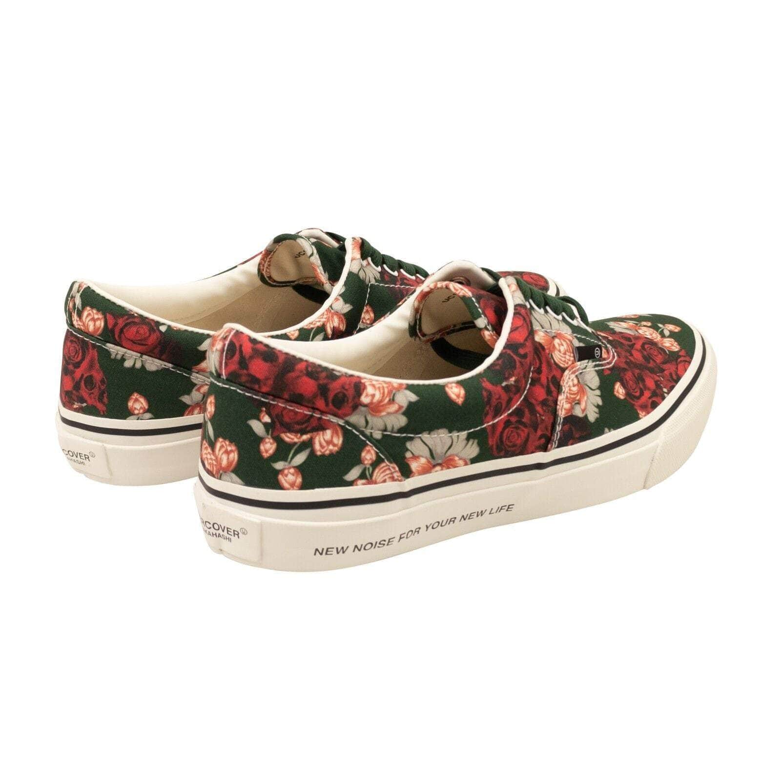 UNDERCOVER 250-500, channelenable-all, chicmi, couponcollection, gender-mens, main-shoes, mens-shoes, size-l, size-m, size-xl, undercover Green Floral Print Canvas Sneakers