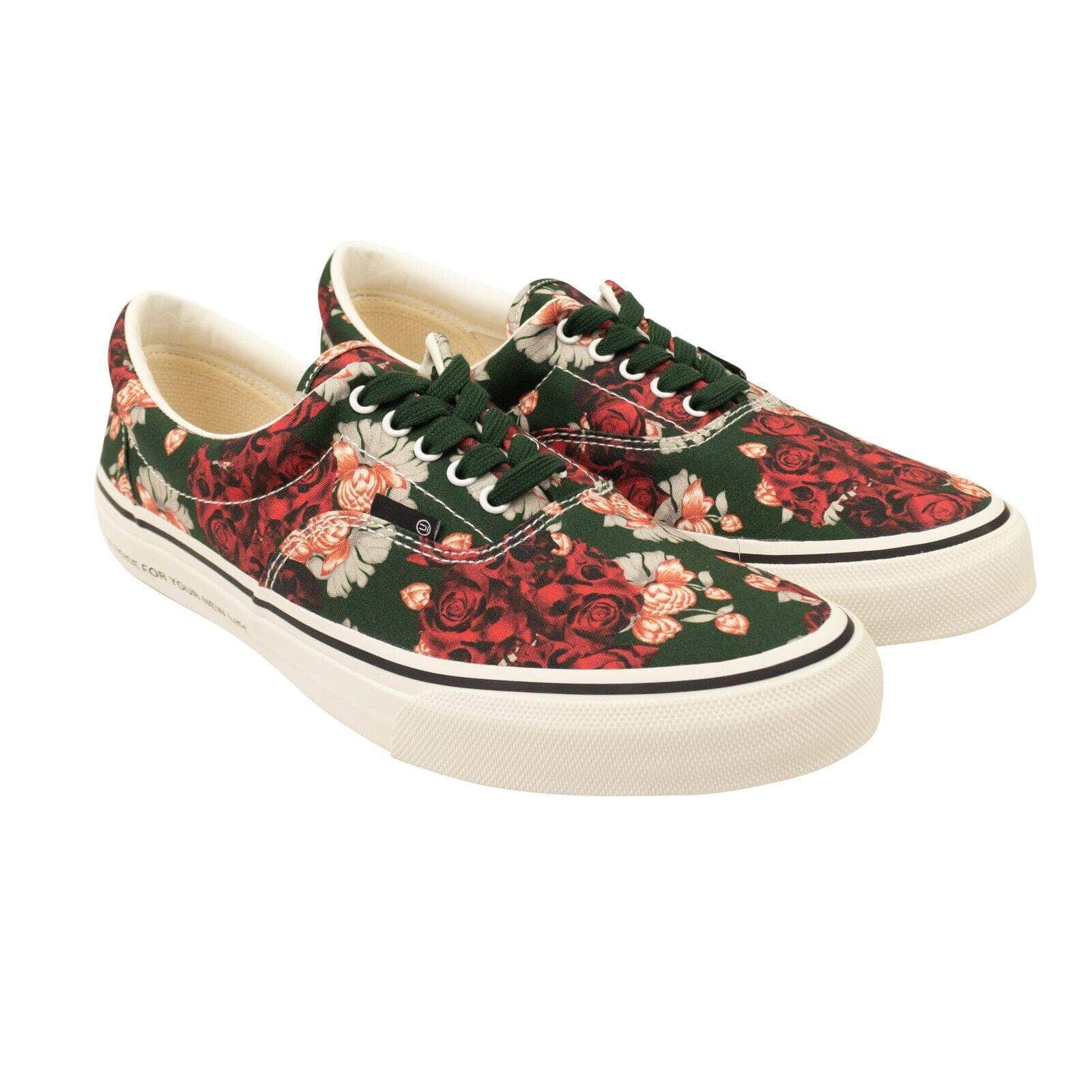 UNDERCOVER 250-500, channelenable-all, chicmi, couponcollection, gender-mens, main-shoes, mens-shoes, size-l, size-m, size-xl, undercover Green Floral Print Canvas Sneakers