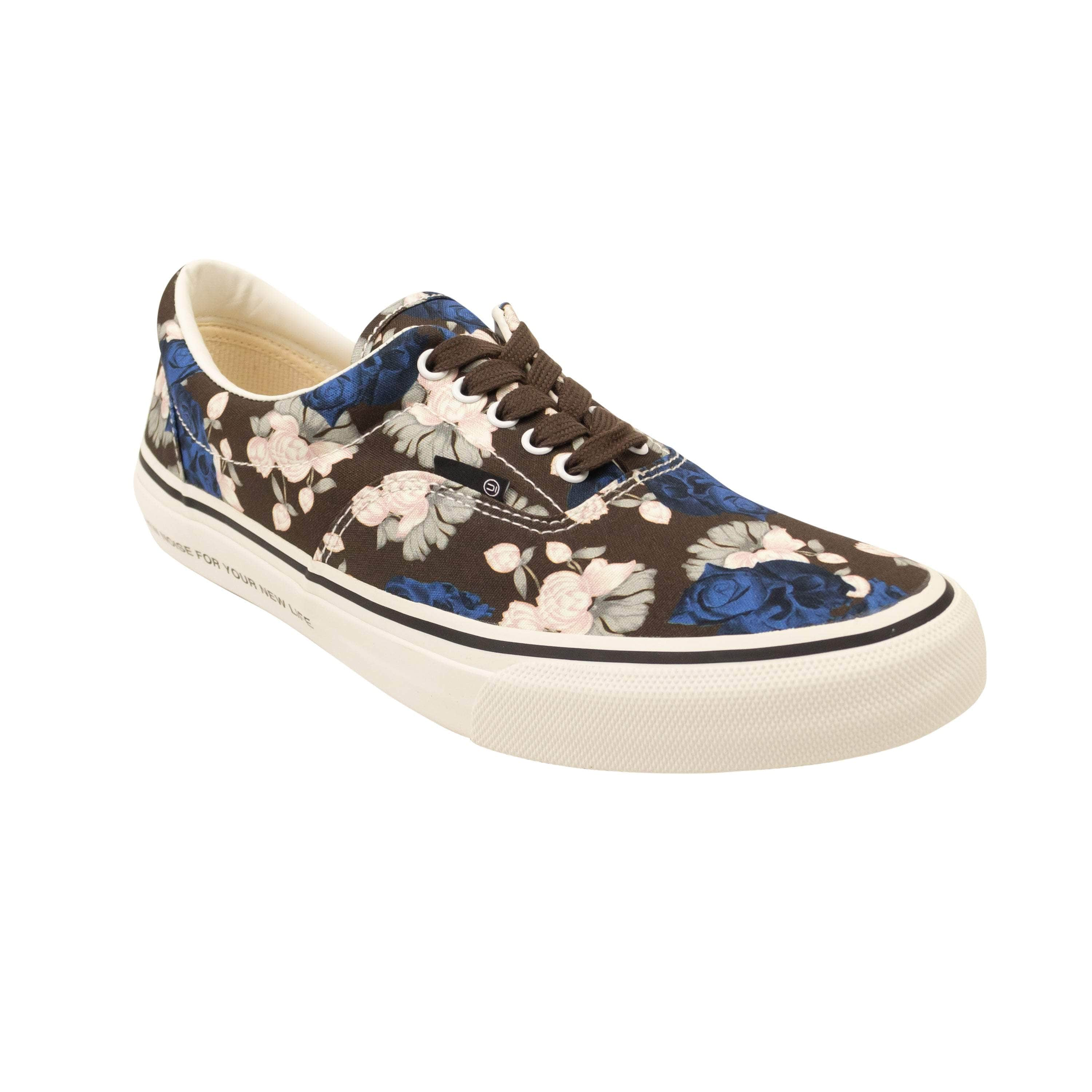 UNDERCOVER 95-UND-2007/L NIB UNDERCOVER Brown Floral Print Canvas Sneakers Size L 95-UND-2007/L