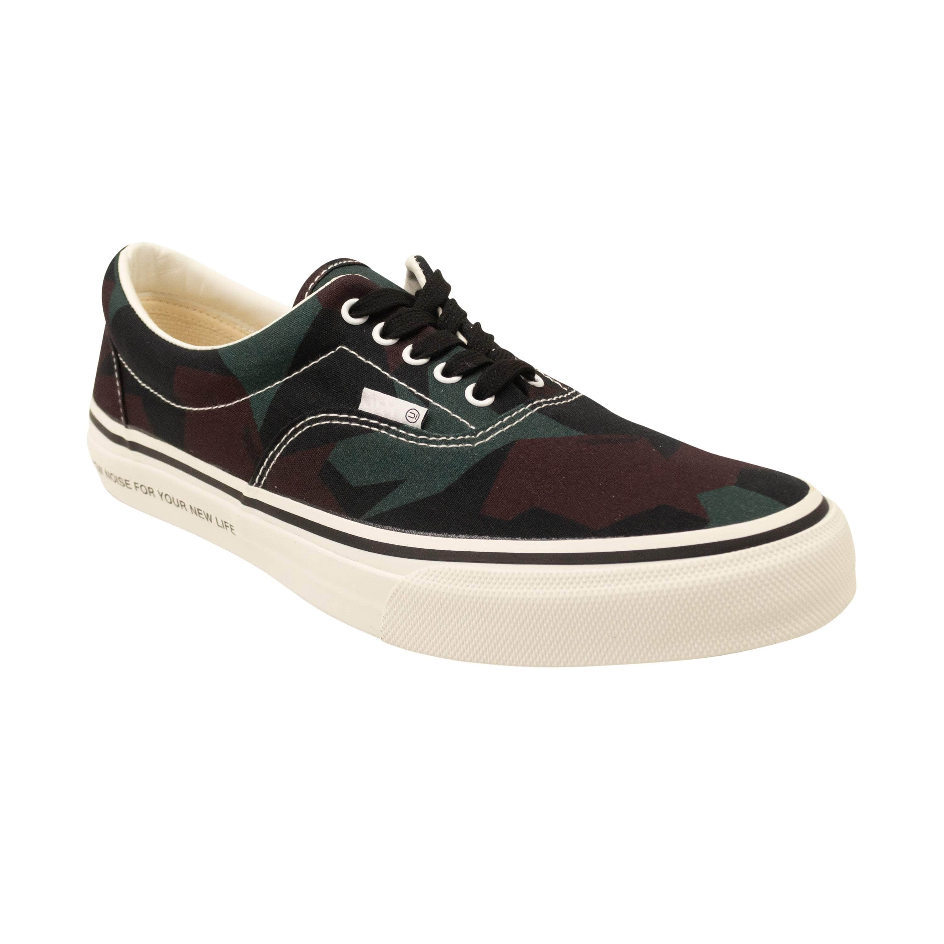 UNDERCOVER 95-UND-2008/M NIB UNDERCOVER Black Green & Burgundy Print Canvas Low Sneakers Size M 95-UND-2008/M