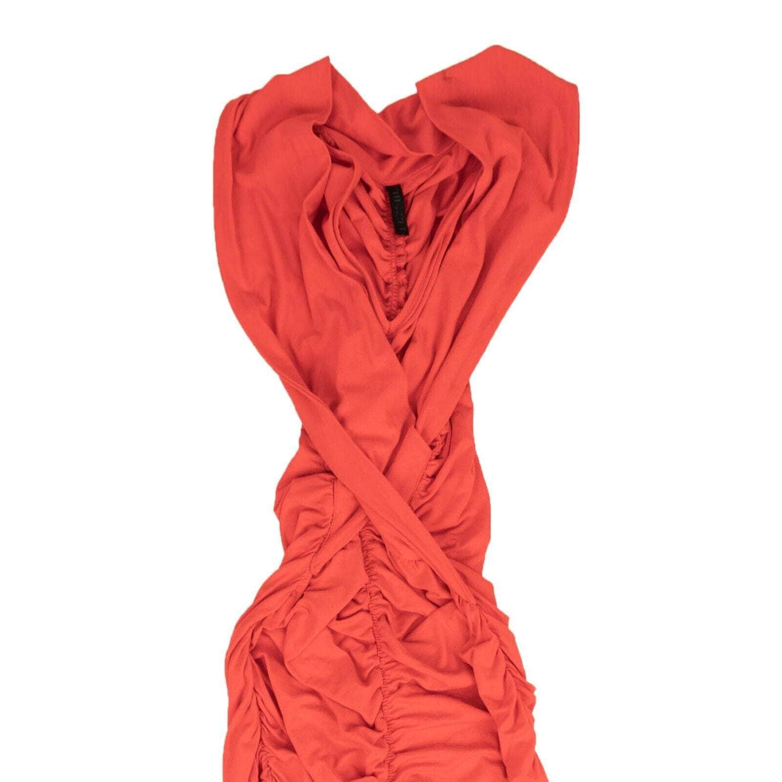 Unravel Project 250-500, channelenable-all, chicmi, couponcollection, gender-womens, main-clothing, size-s, unravel-project, womens-day-dresses S Red Cinched Sleeveless Train Dress 82NGG-UN-28/S 82NGG-UN-28/S