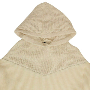 Unravel Project 250-500, channelenable-all, chicmi, couponcollection, gender-womens, main-clothing, size-xxl, unravel-project, womens-hoodies-sweatshirts XXL Women's Beige Mesh Rib Hybrid Hoodie Sweater 74NGG-UN-1115/XXL 74NGG-UN-1115/XXL