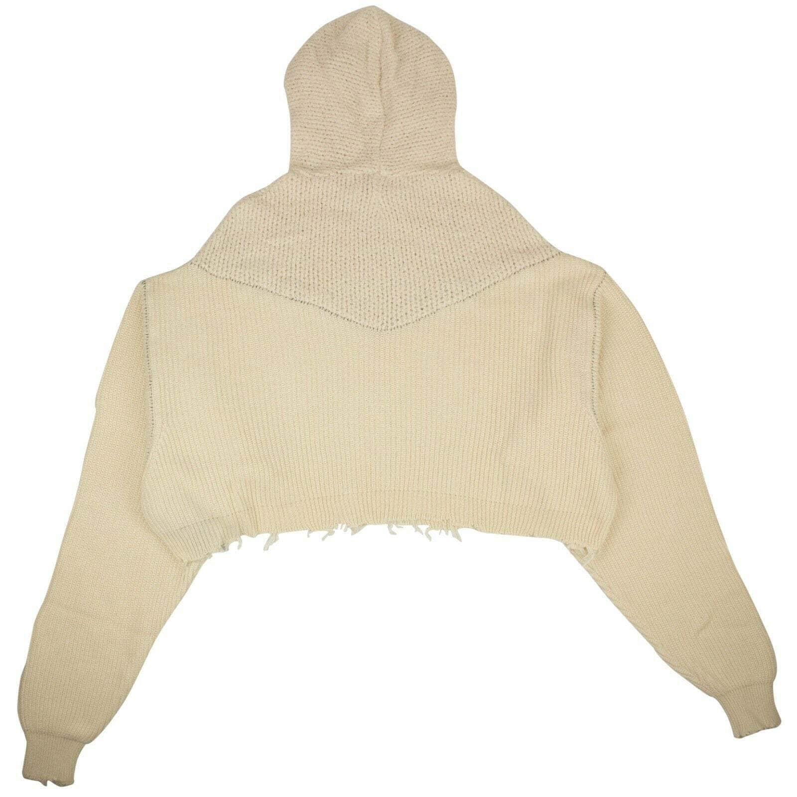Unravel Project 250-500, channelenable-all, chicmi, couponcollection, gender-womens, main-clothing, size-xxl, unravel-project, womens-hoodies-sweatshirts XXL Women's Beige Mesh Rib Hybrid Hoodie Sweater 74NGG-UN-1115/XXL 74NGG-UN-1115/XXL